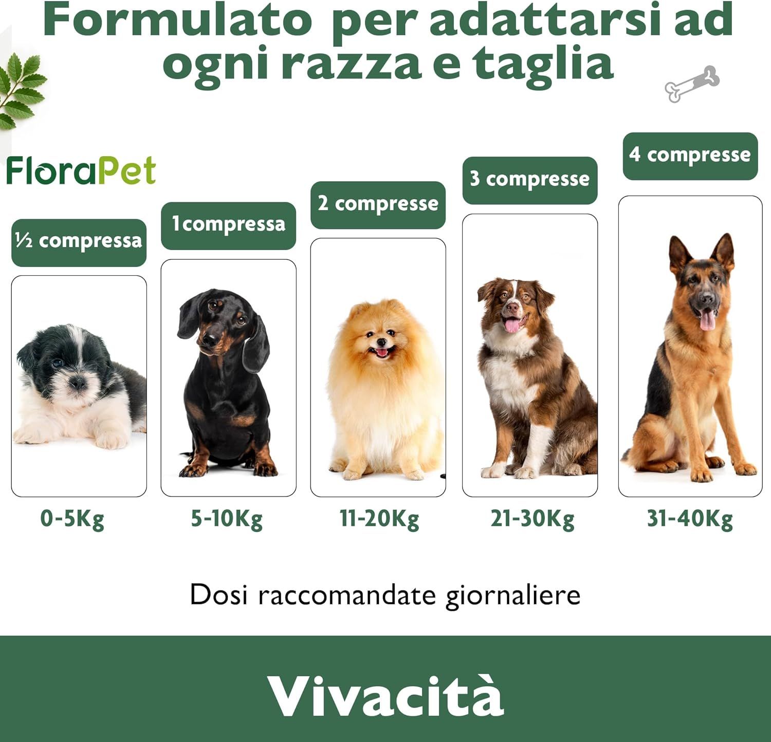 Florapet Mobilcare Mangime Complementare Articolazioni Cane 60 Compresse, Supporta la Mobilità