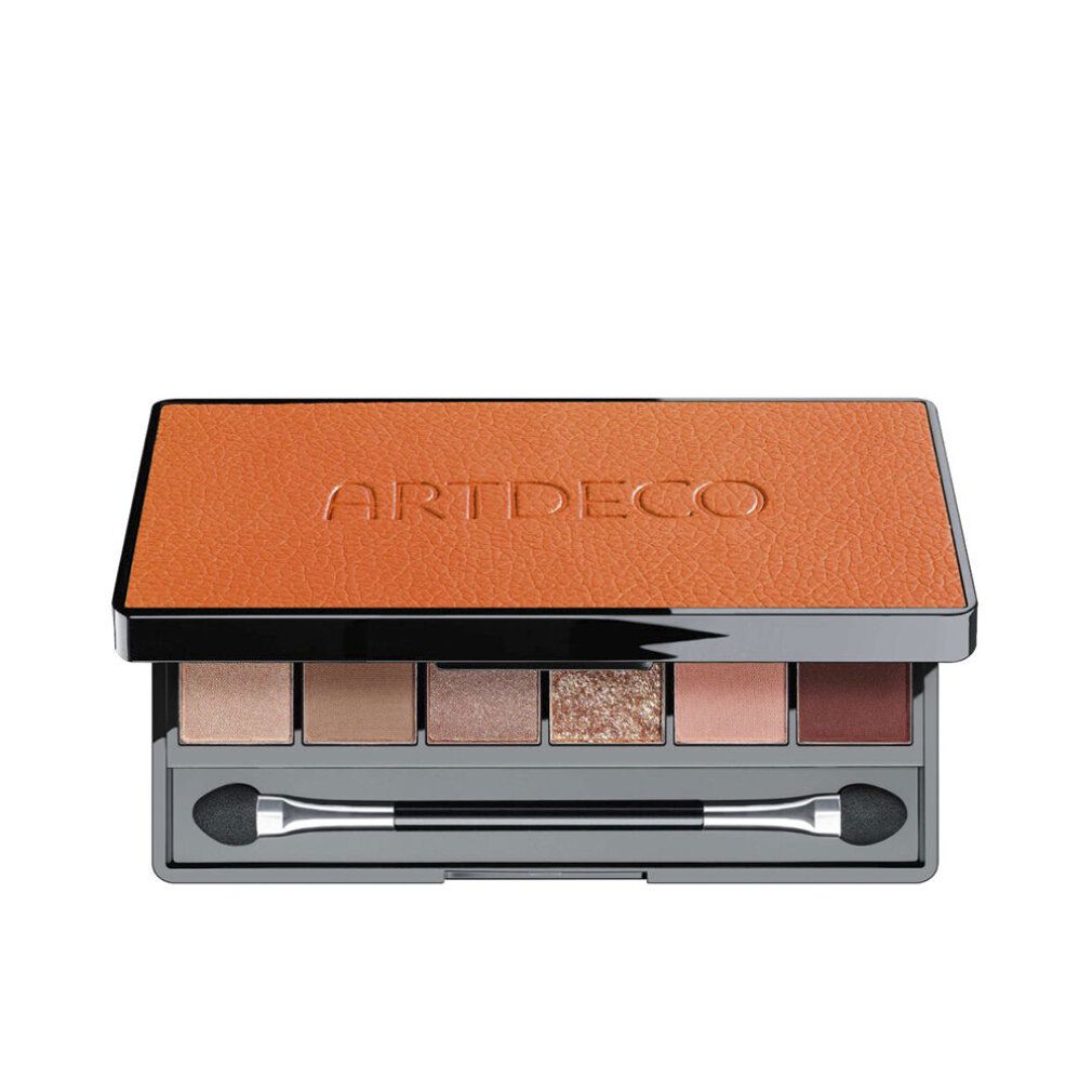 Palette ombretti con 7 tonalità e applicatore. Coperchio con logo ARTDECO. Coperchio arancione.