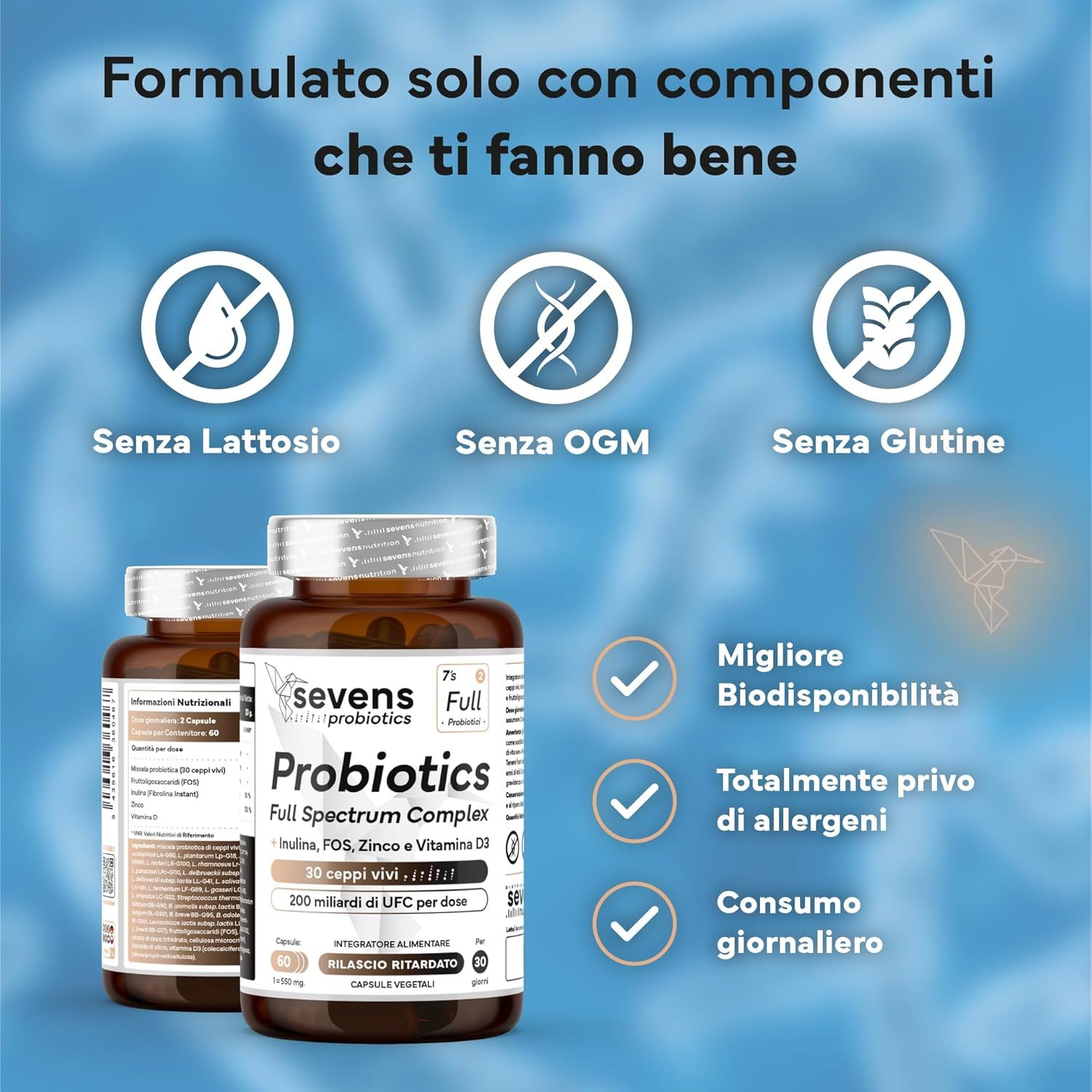 SEVENS NUTRITION Capsule Complesso di Probiotici