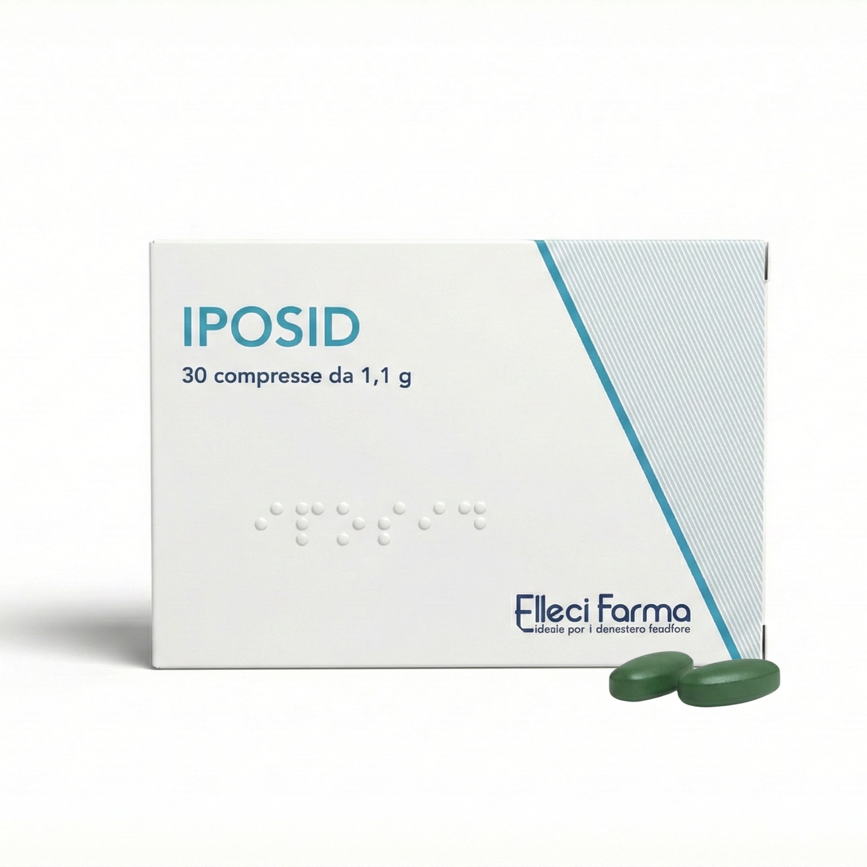 Ellecì Farma - Iposid Spirulina Pura 99,9% Supporto Vitalità e Stress Fisico Mentale 30 cpr