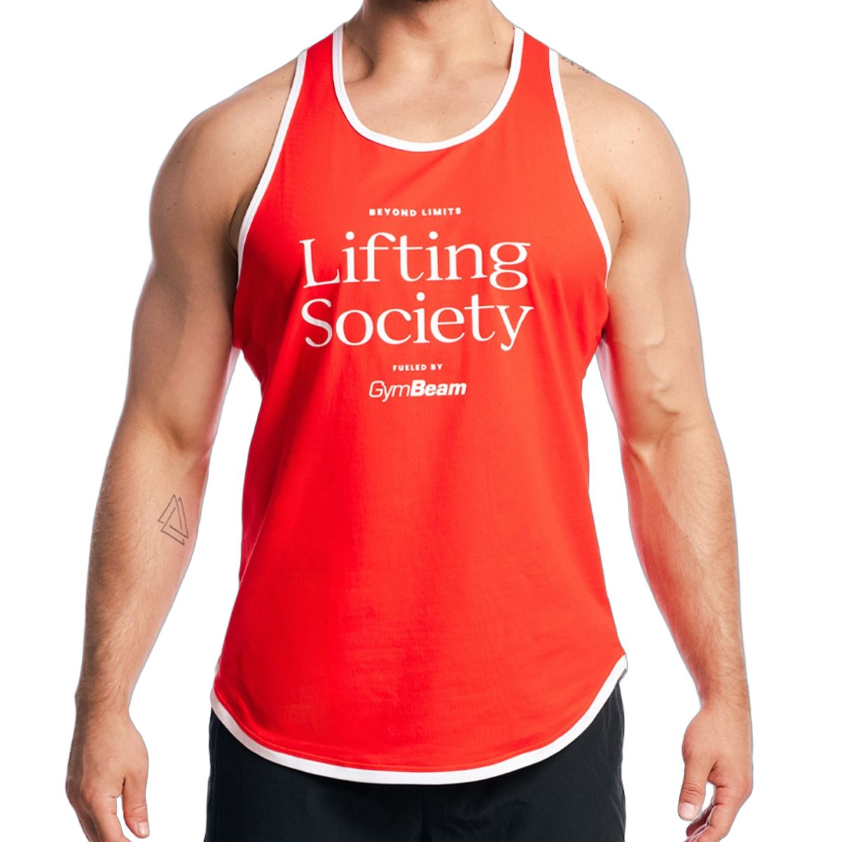 GymBeam Canotta uomo stringer in cotone e poliestere Lifting Society Flame