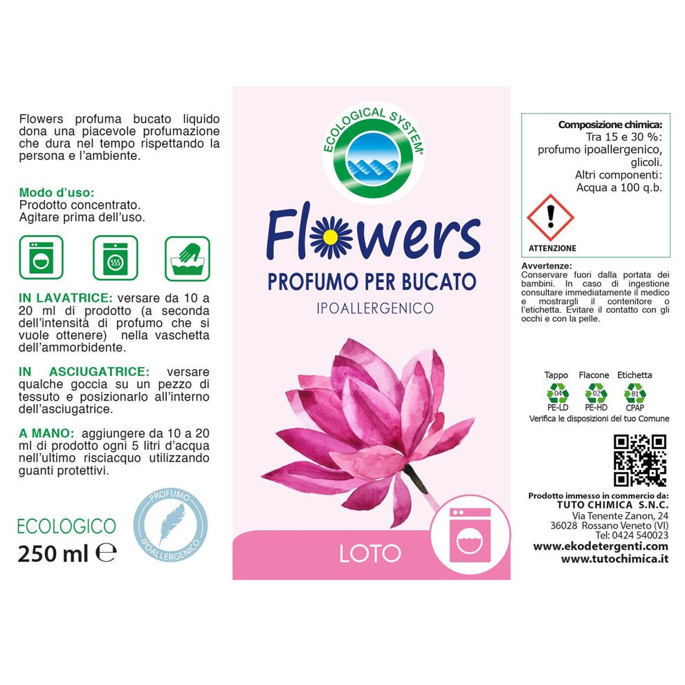 Profumo per bucato Liquido Ecologico Flowers - Idea Regalo