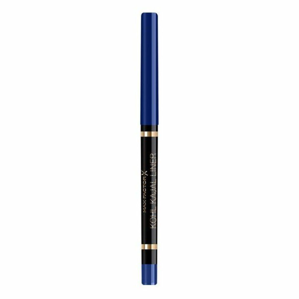 Matita kajal blu. Scritta: Max Factor Khol Kajal Liner. Dettagli dorati.