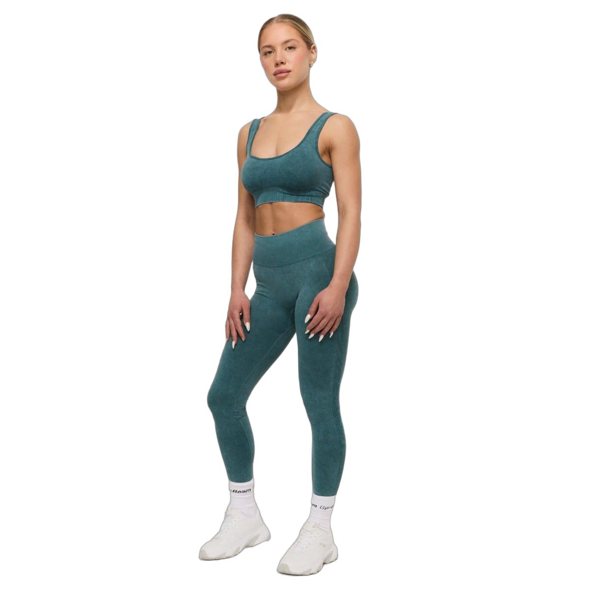GymBeam Reggiseno sportivo donna Lift Seamless spalline larghe Petrol