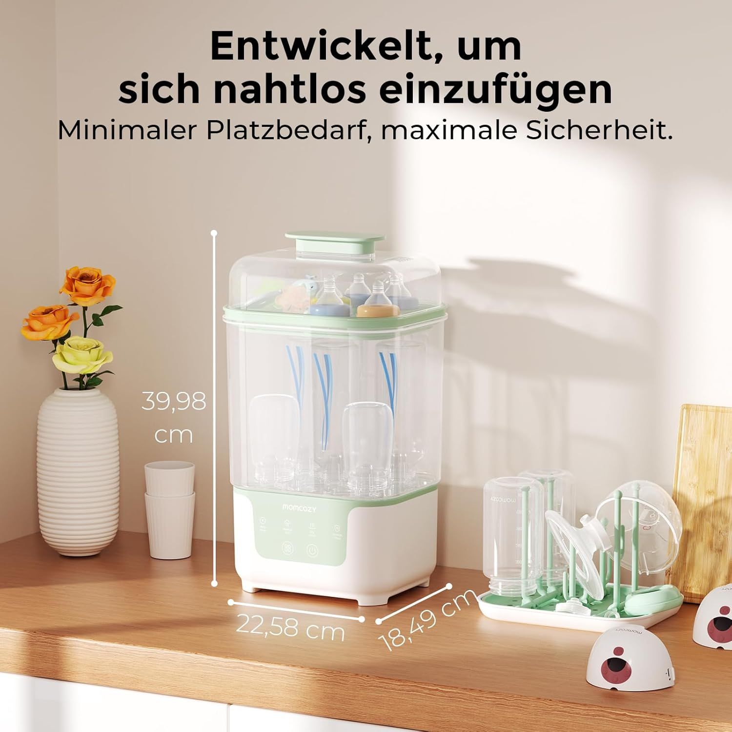 Sterilizzatore a vapore elettrico e asciugatore Momcozy