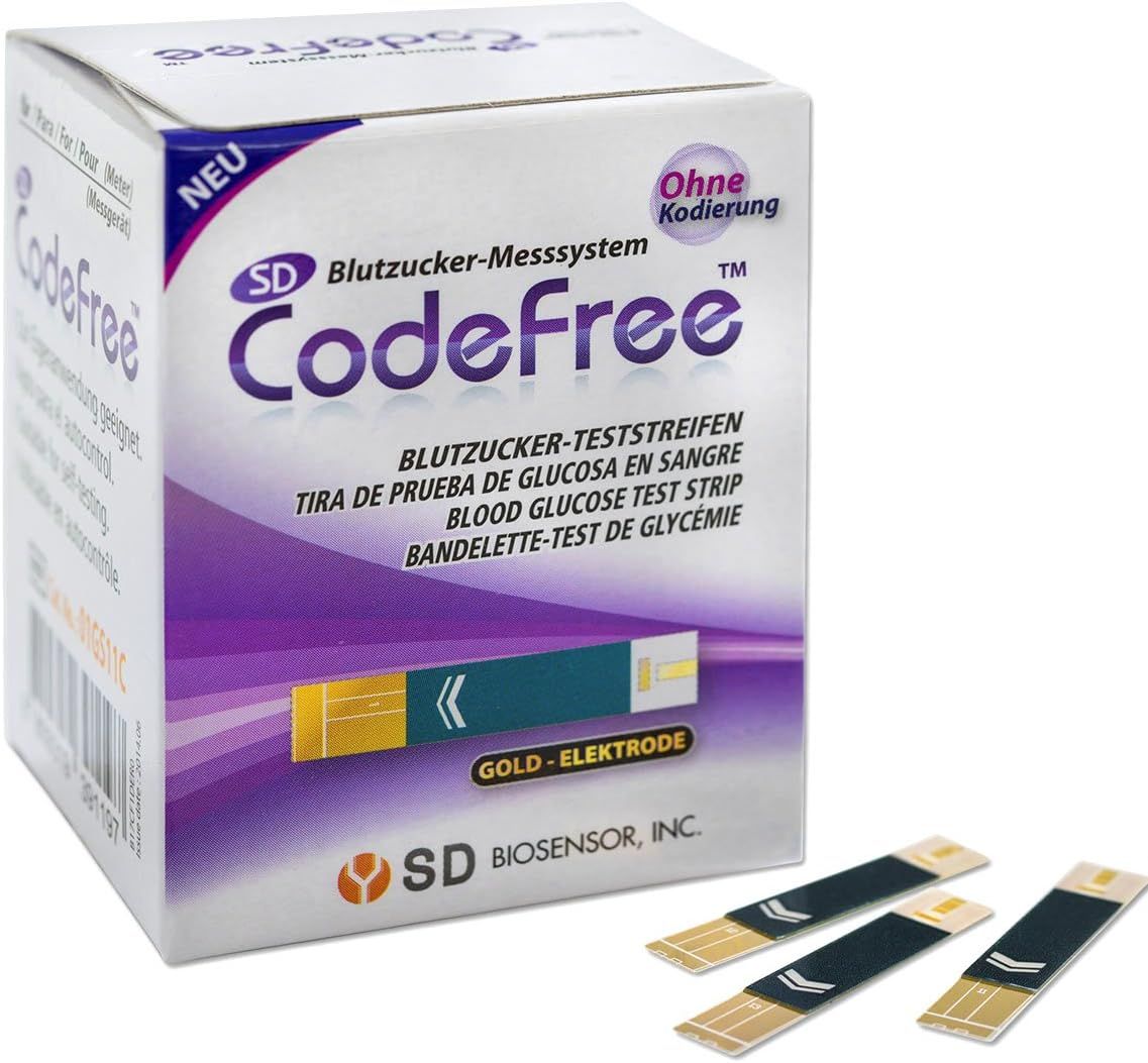 250 CodeFree strisce reattive per la misurazione della glicemia (diabete mellito)