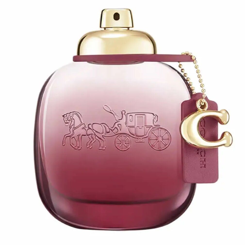 Flacone Coach Wild Rose Eau de Parfum con carrozze in rilievo e ciondolo a C.