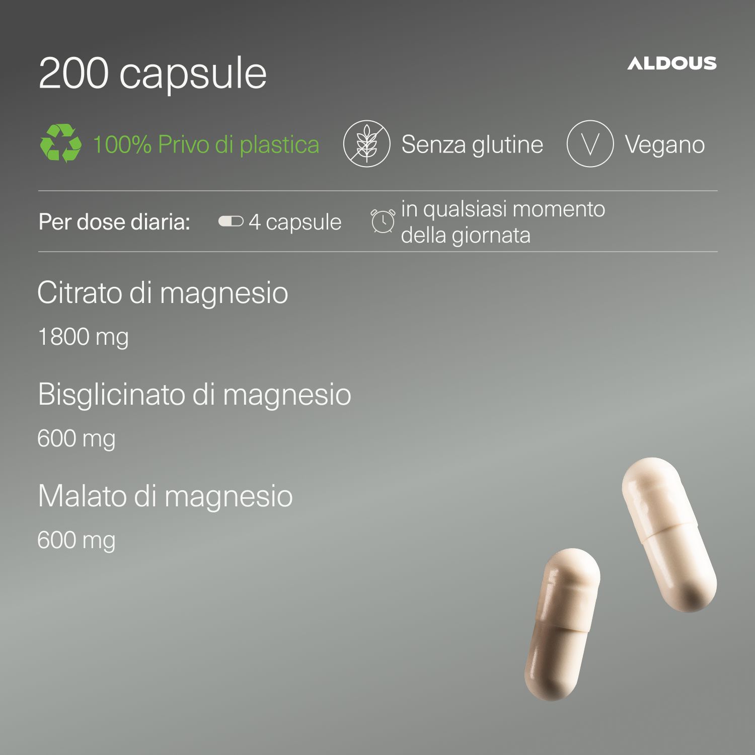 Aldous - Magnesio Completo - Energia, Muscoli, Articolazioni