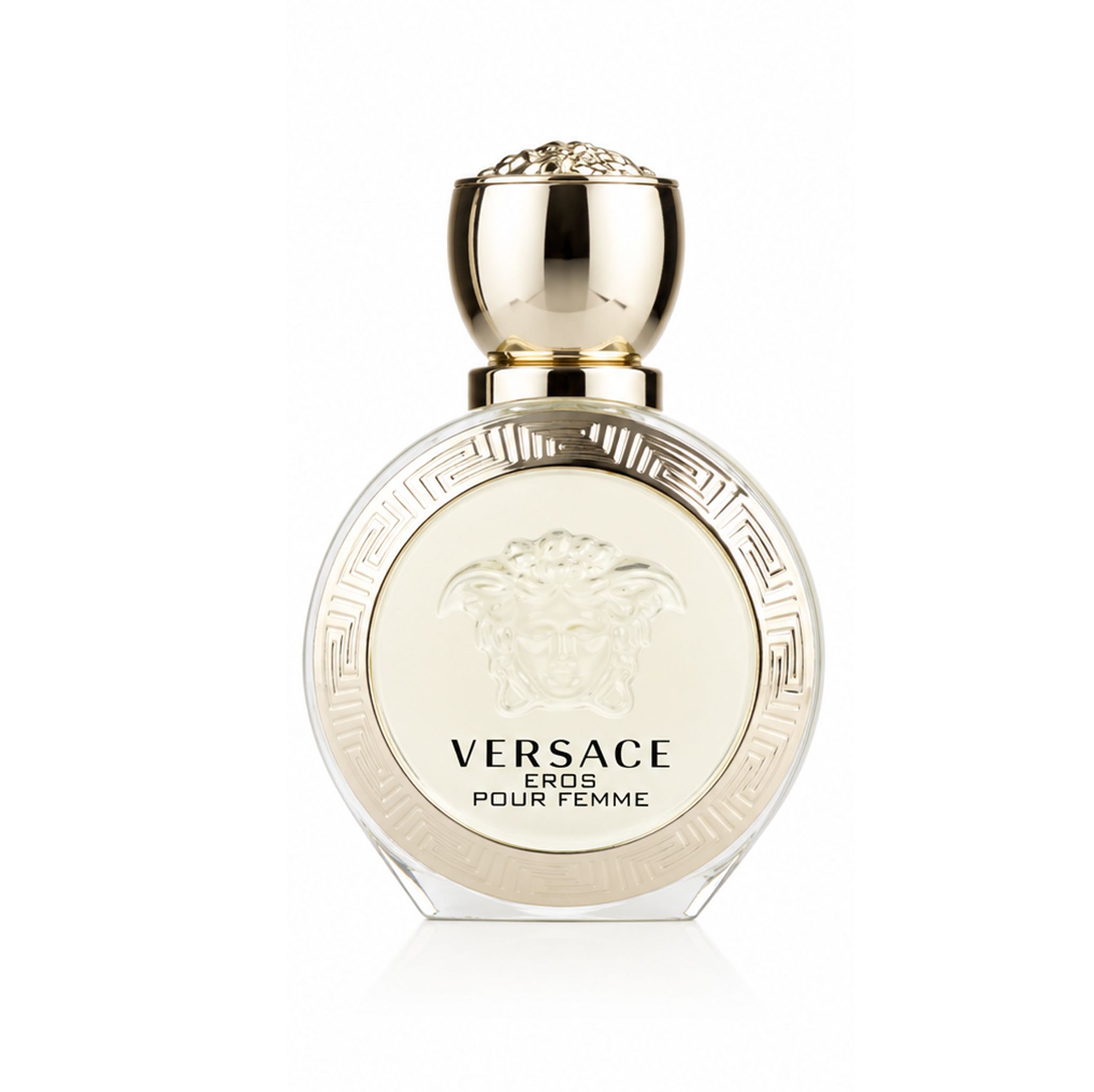 Spray deodorante profumato Versace Eros Pour Femme, tappo dorato.