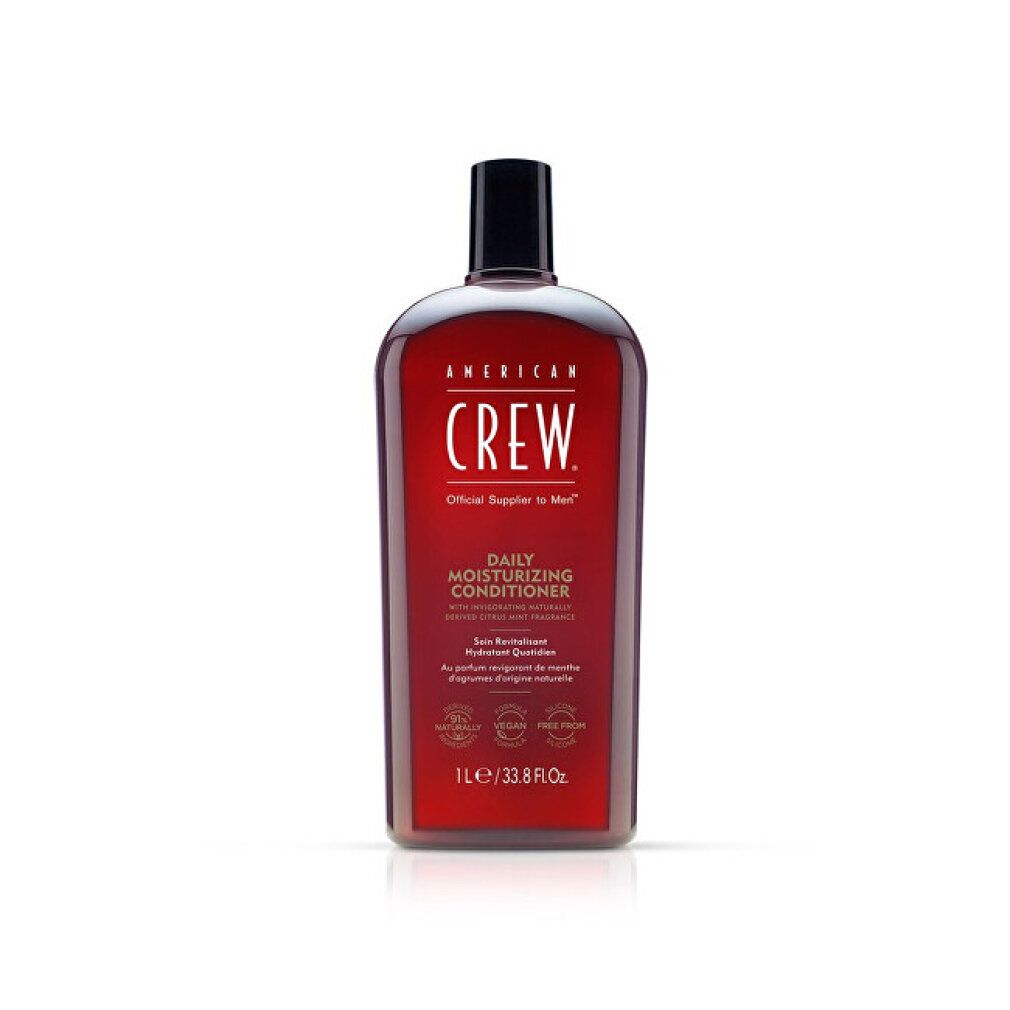 American Crew Daily Moisturizing Conditioner in bottiglia rossa, 1L.