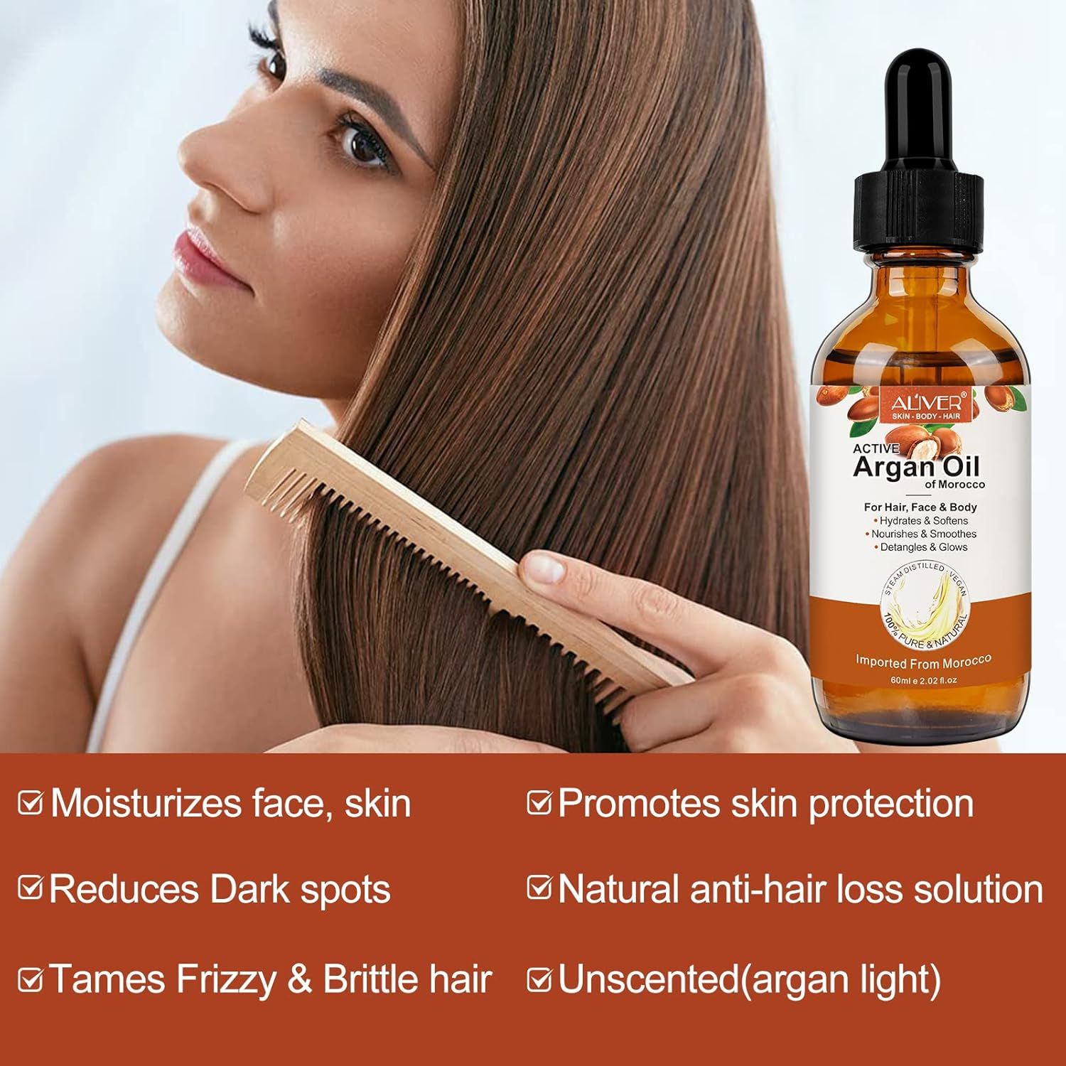 Zoxpm Olio di Argan per Capelli