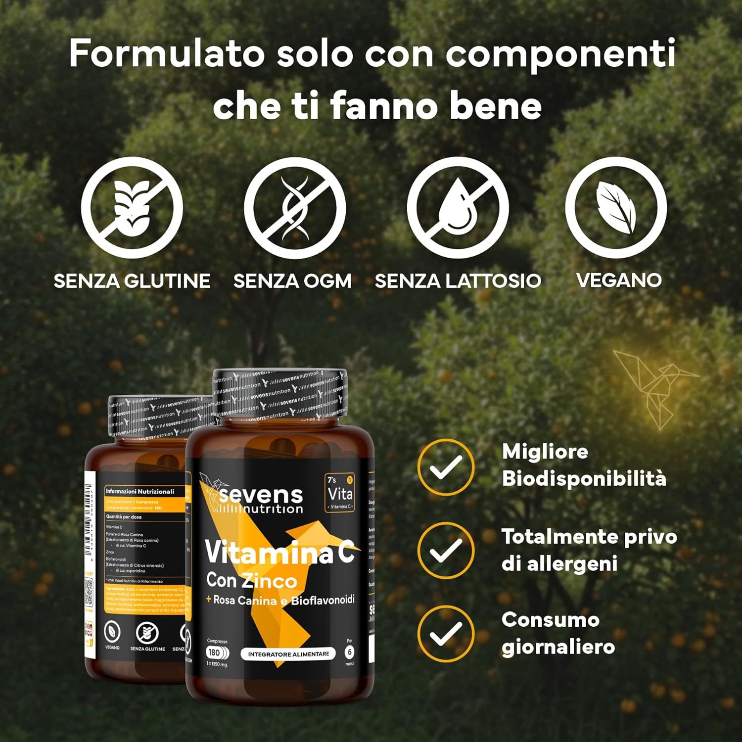SEVENS NUTRITION Compresse di Vitamina C