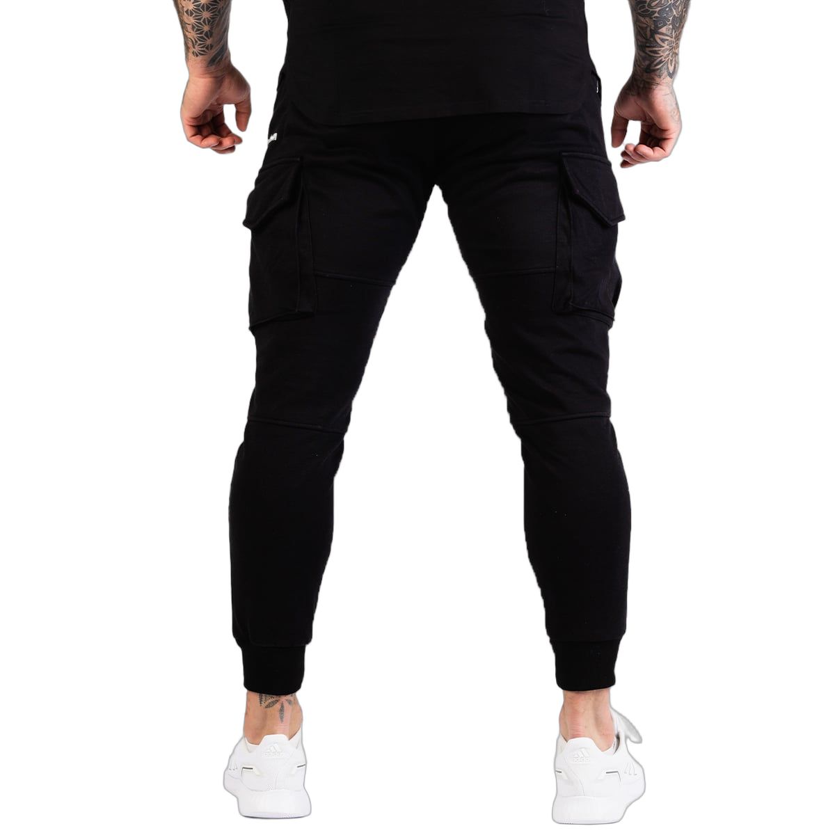 GymBeam Pantaloni uomo TRN slim con tasche Black