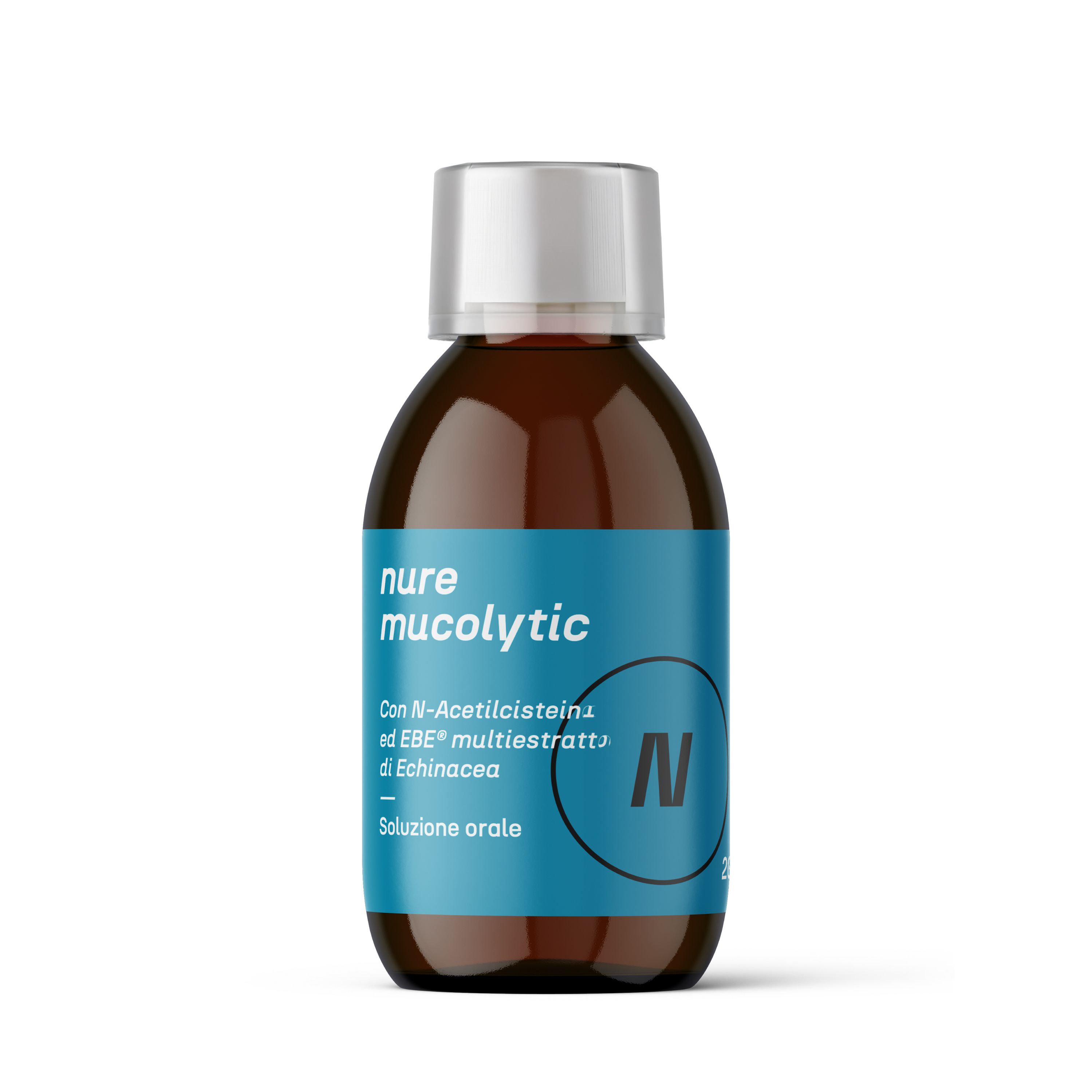 NURE Mucolytic Soluzione Orale 200 ml | Integratore sciroppo tosse, mucolitico fluidificante catarro