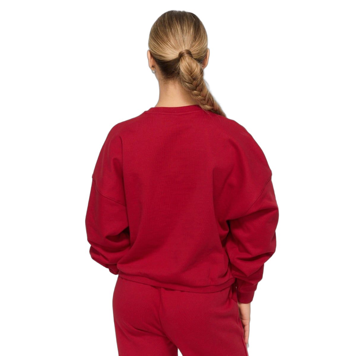 GymBeam Felpa donna Varsity rossa regular senza cappuccio