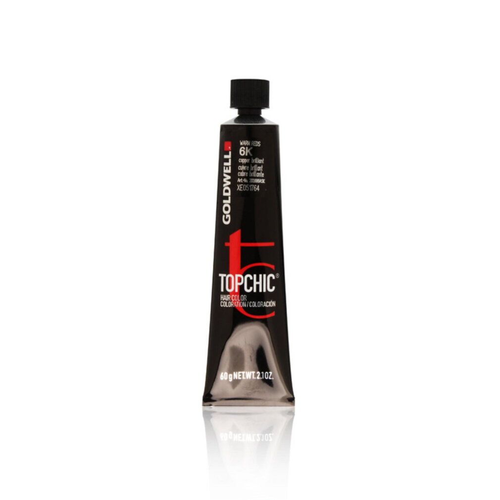 Tinta per capelli Goldwell Topchic 6K in tubo nero, 60g.