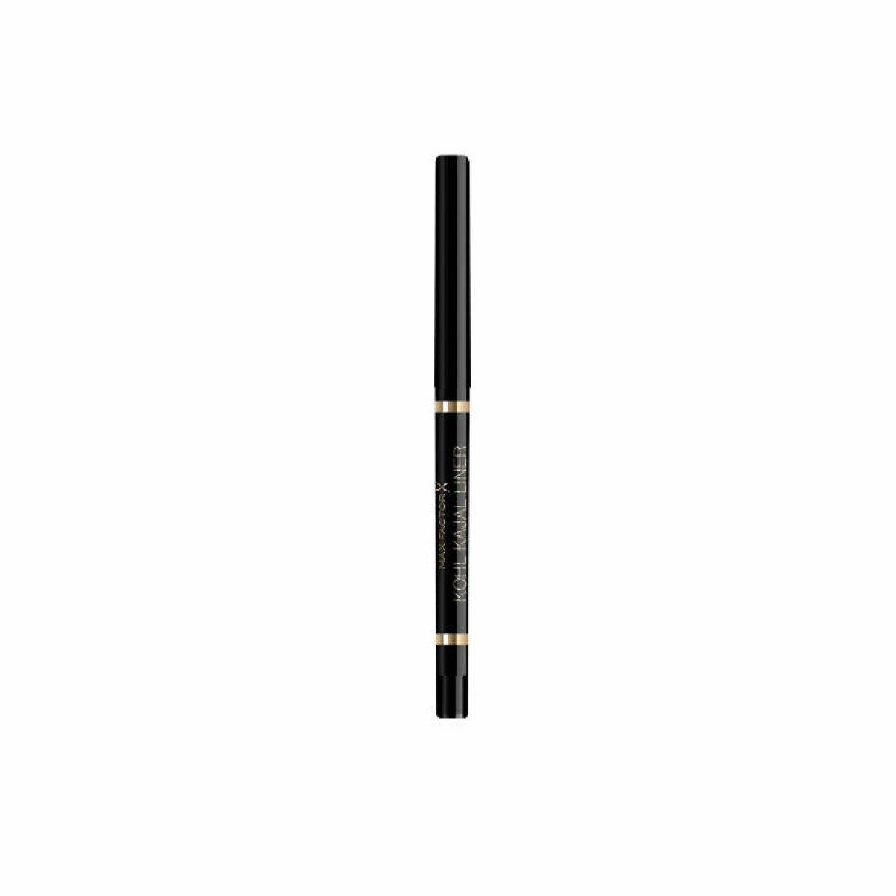 Matita kajal nera. Scritta: Max Factor Khol Kajal Liner. Dettagli dorati.