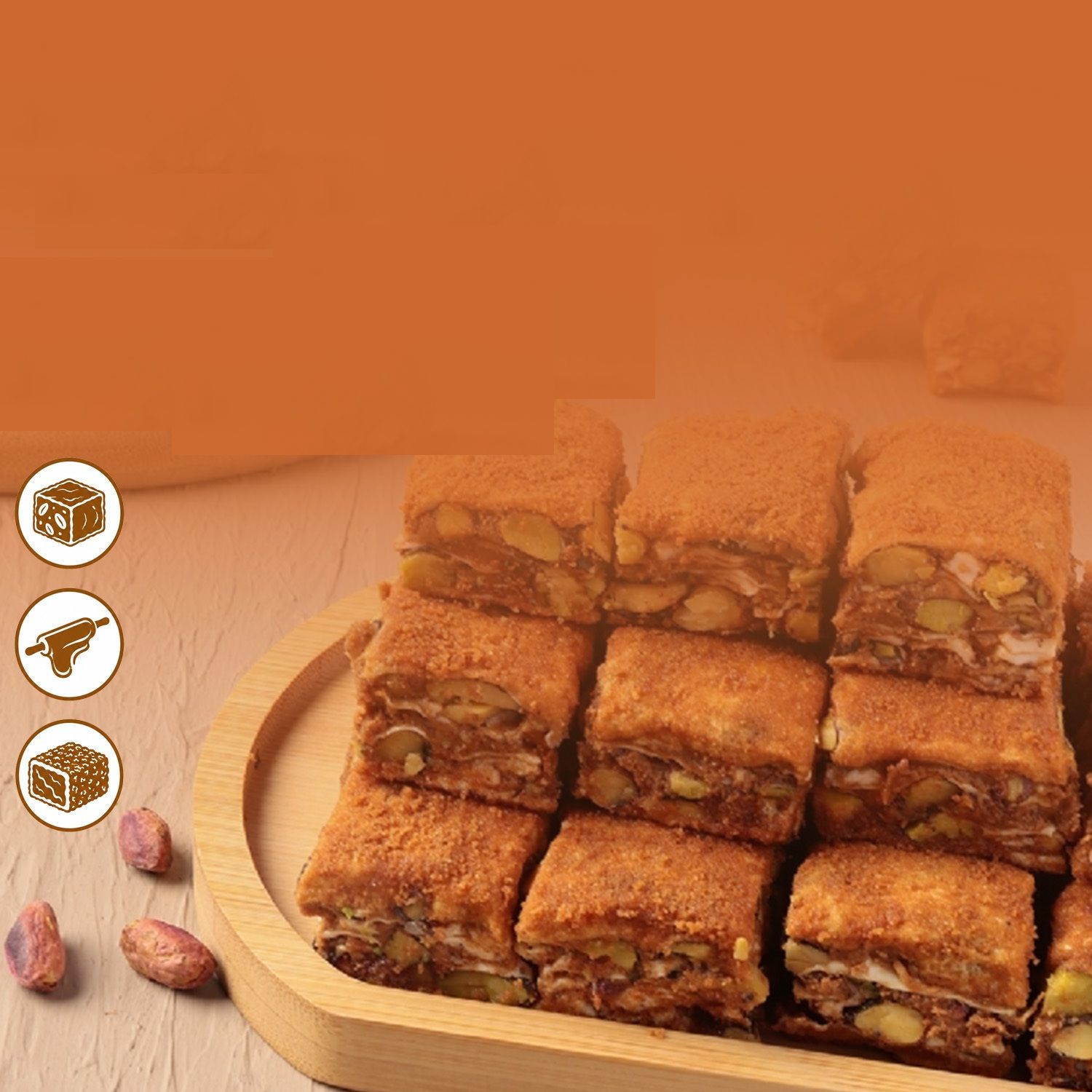 WeNatur Lokum con pistacchi, Lotus Biscoff e cannella