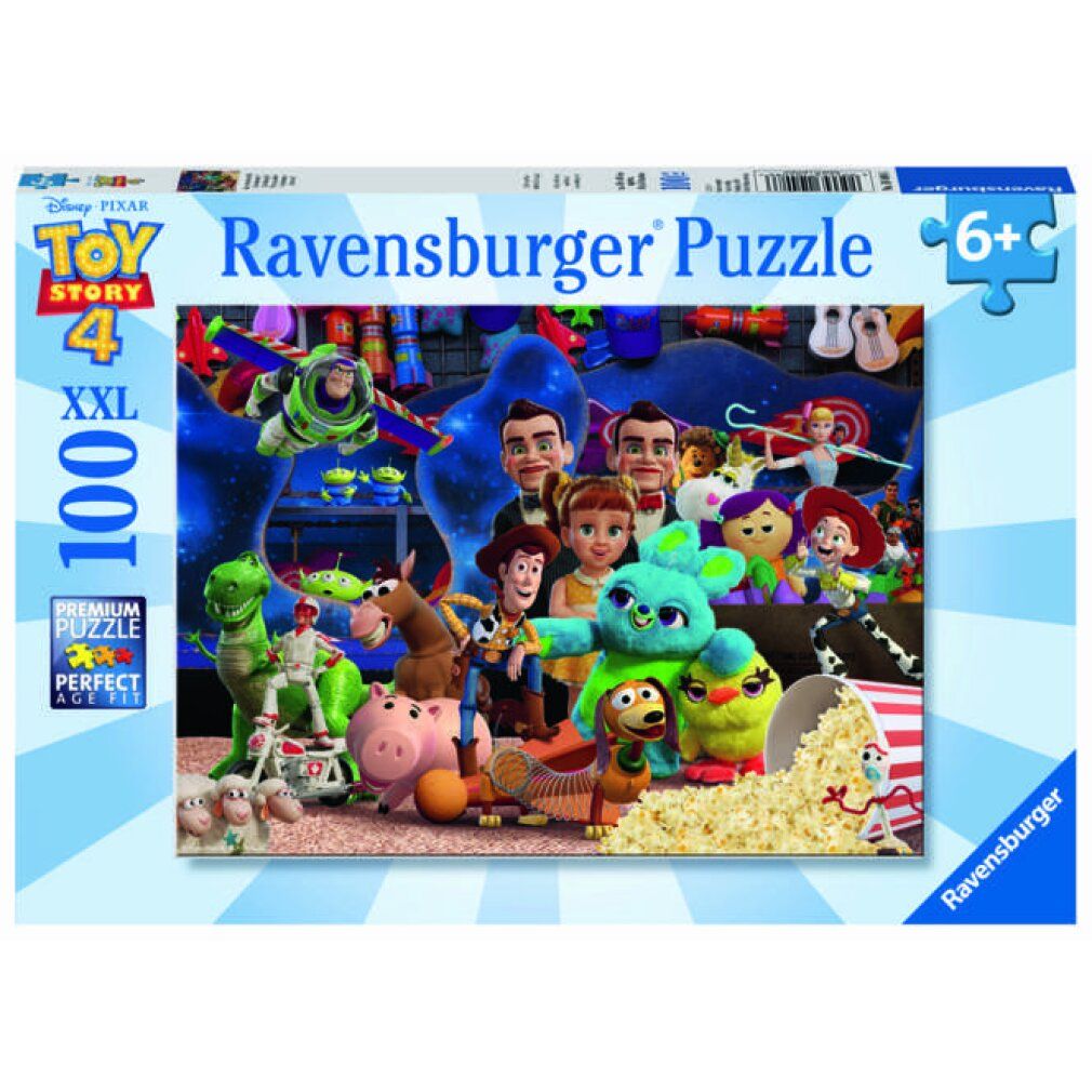 Ravensburger Puzzle Toy Story 4, 100 pezzi. Confezione con motivo puzzle. Età consigliata 6+.