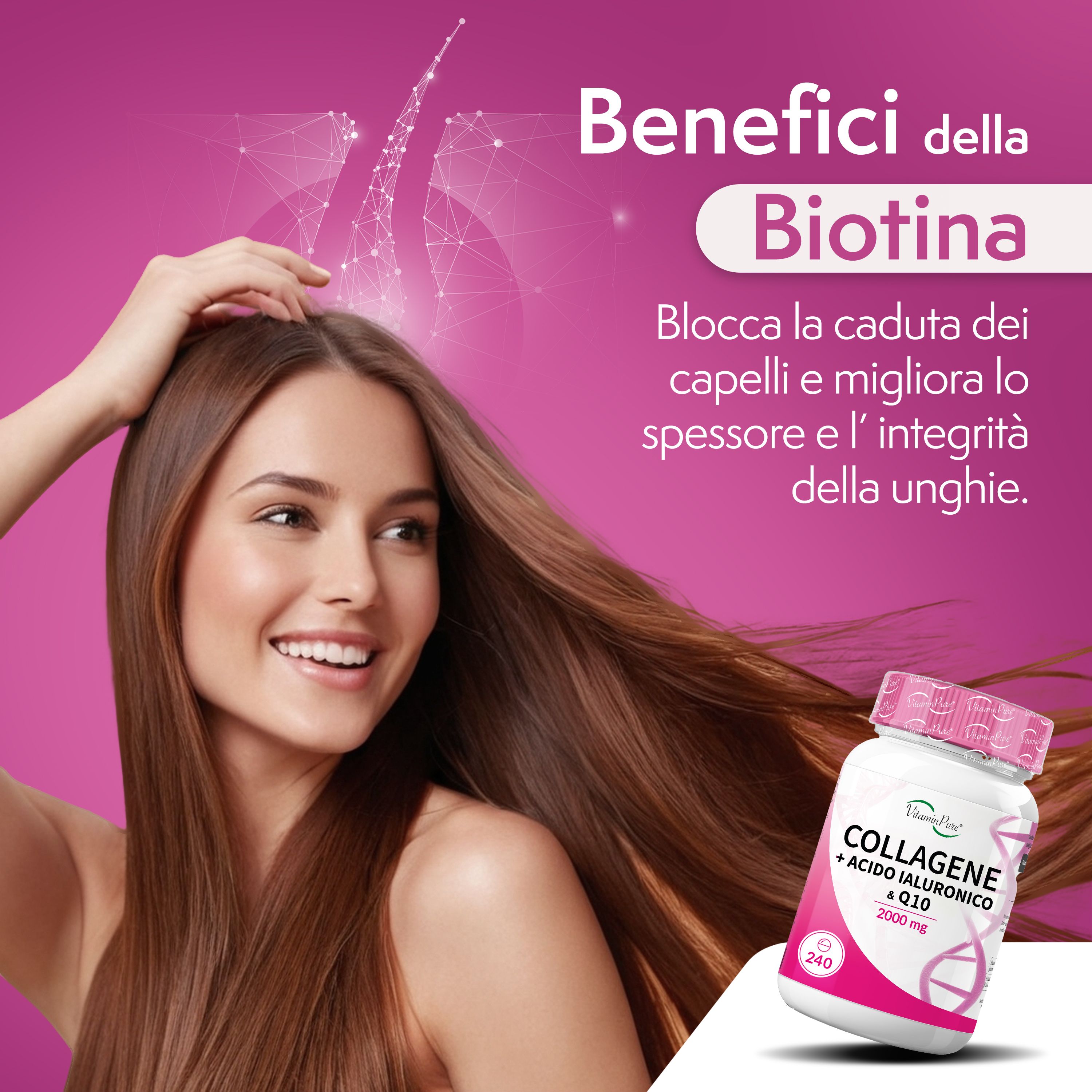 VitaminPure® Collagene e Acido Ialuronico Alto Dosaggio