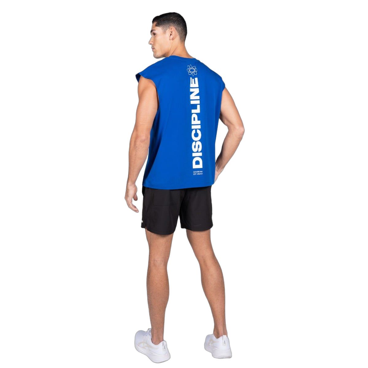 GymBeam Canotta uomo regular senza maniche Discipline blu