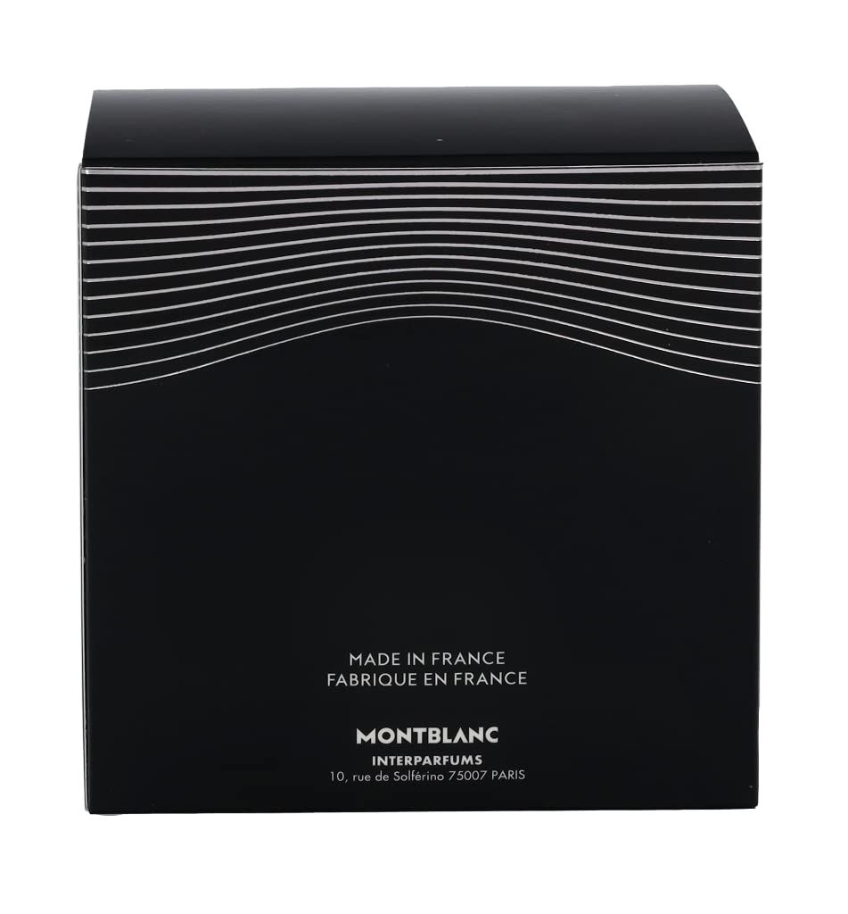 Flacone e confezione Montblanc Legend Eau de Toilette. Flacone con tappo argentato.