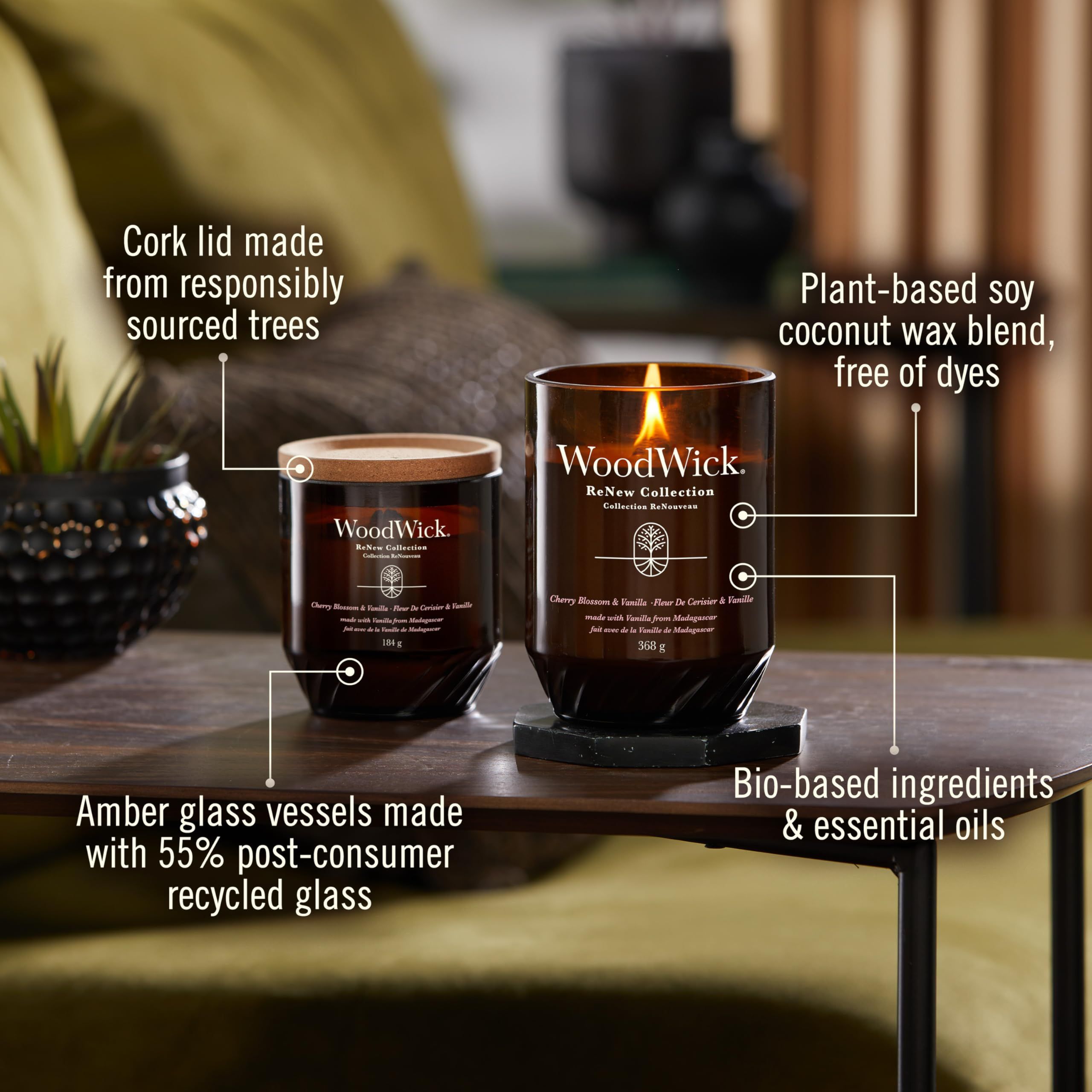 Candela profumata WoodWick ReNew Collection Incenso e Mirra 368 g
