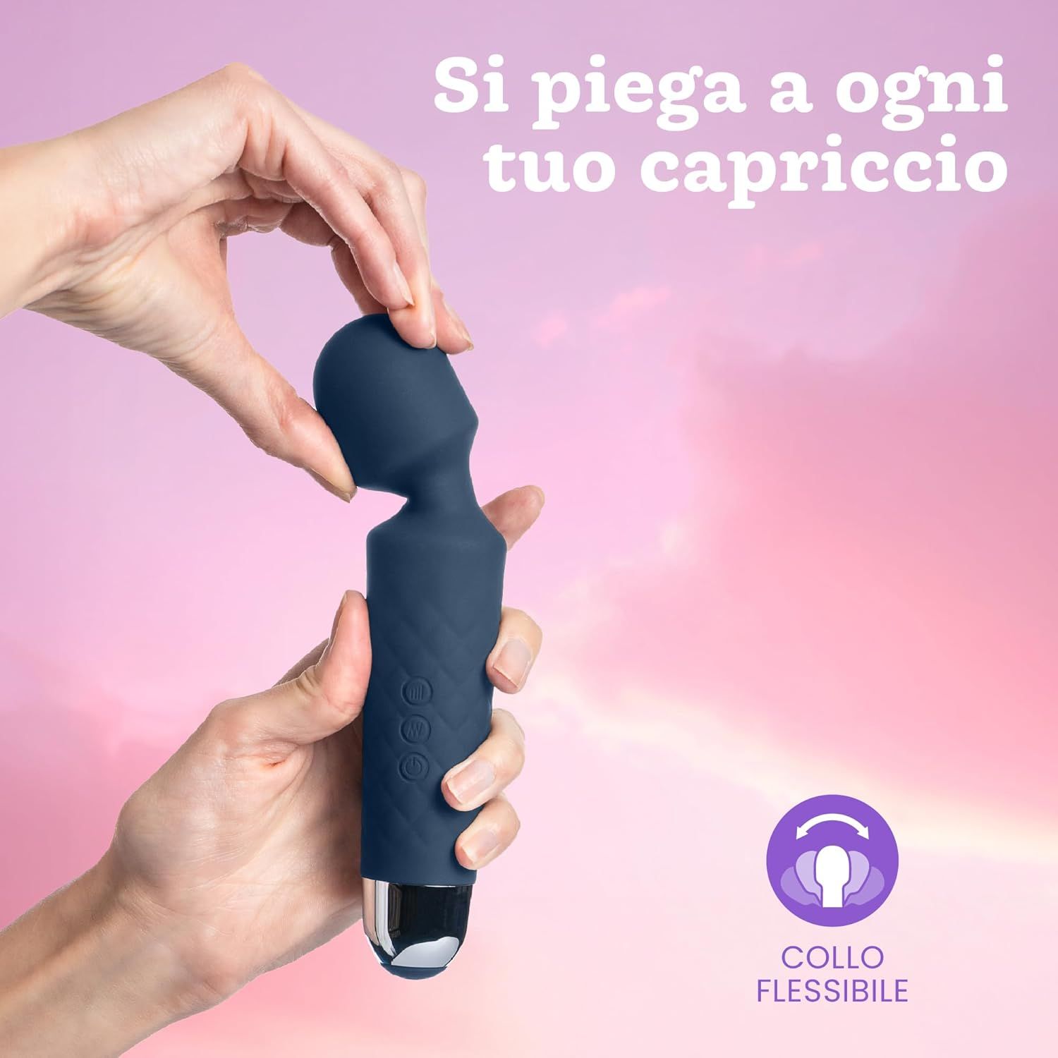Oliver James Vibratore per donne – Silenzioso e potente, colore zaffiro notte