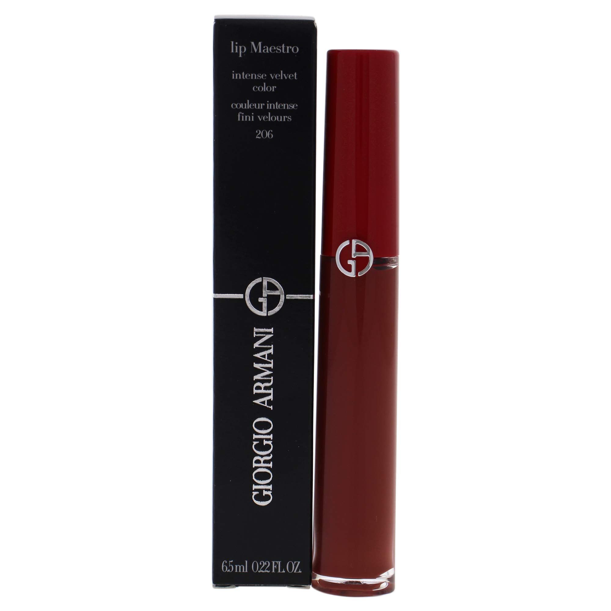 Giorgio Armani Lip Maestro Intense Velvet Color 206 Cedro – Lucidalabbra a lunga tenuta 0,22 oz