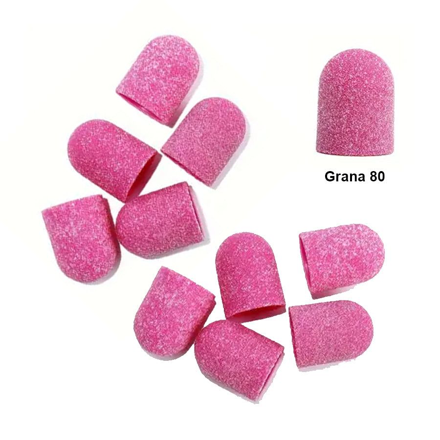 LCI Cosmetics - Cappucci leviganti per fresa unghie LCI - grana 80