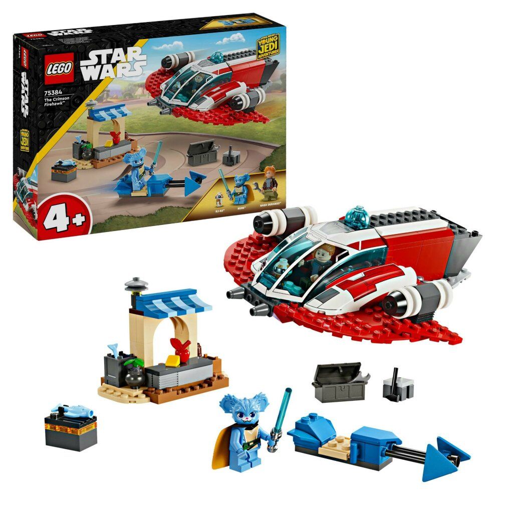 Set LEGO Star Wars. Astronave, speeder bike, personaggi. Pezzi sparsi. Età: 4+