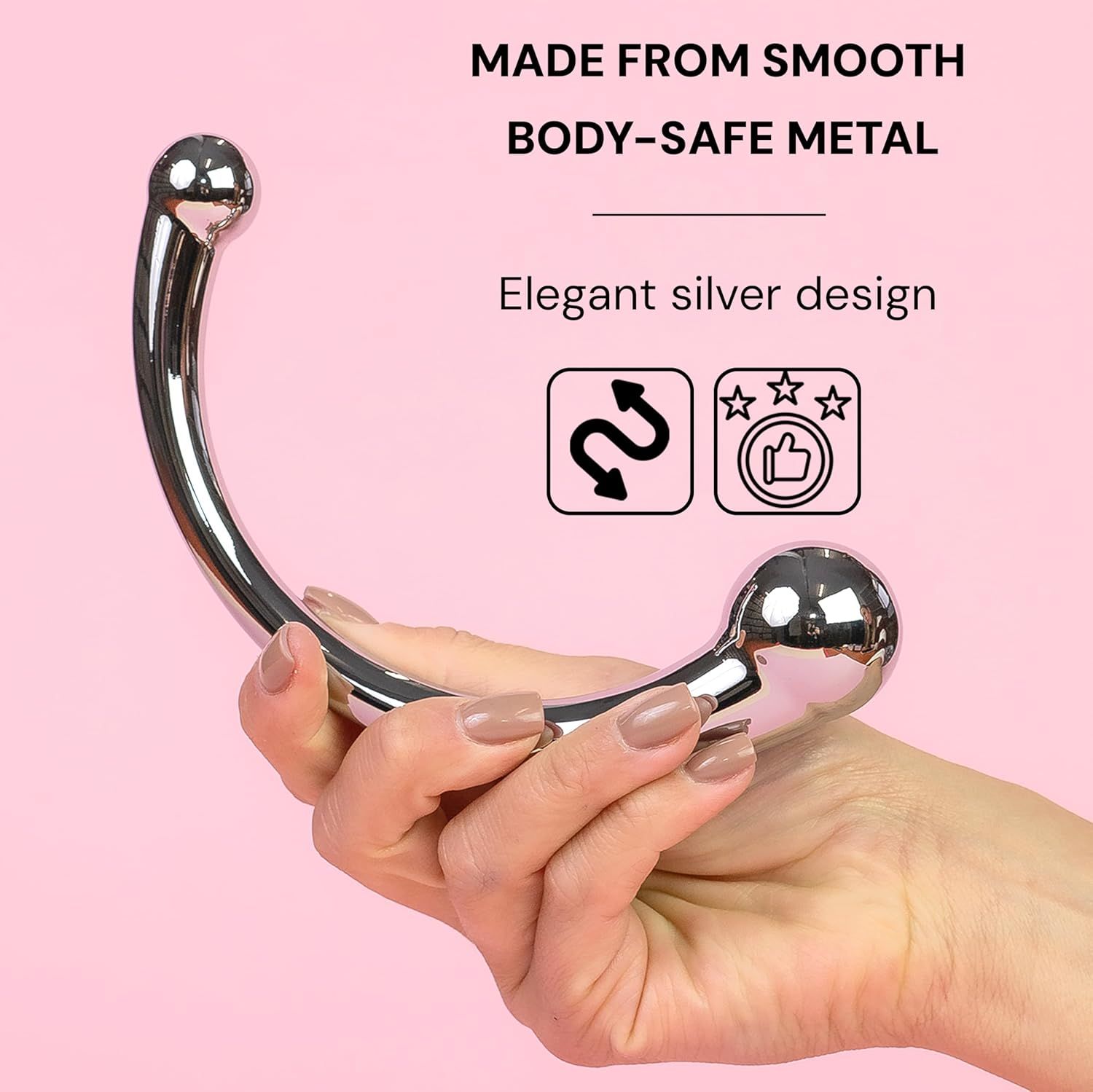 FOPS doppio dildo in metallo da 16 cm, plug anale, dildo per stimolazione prostatica