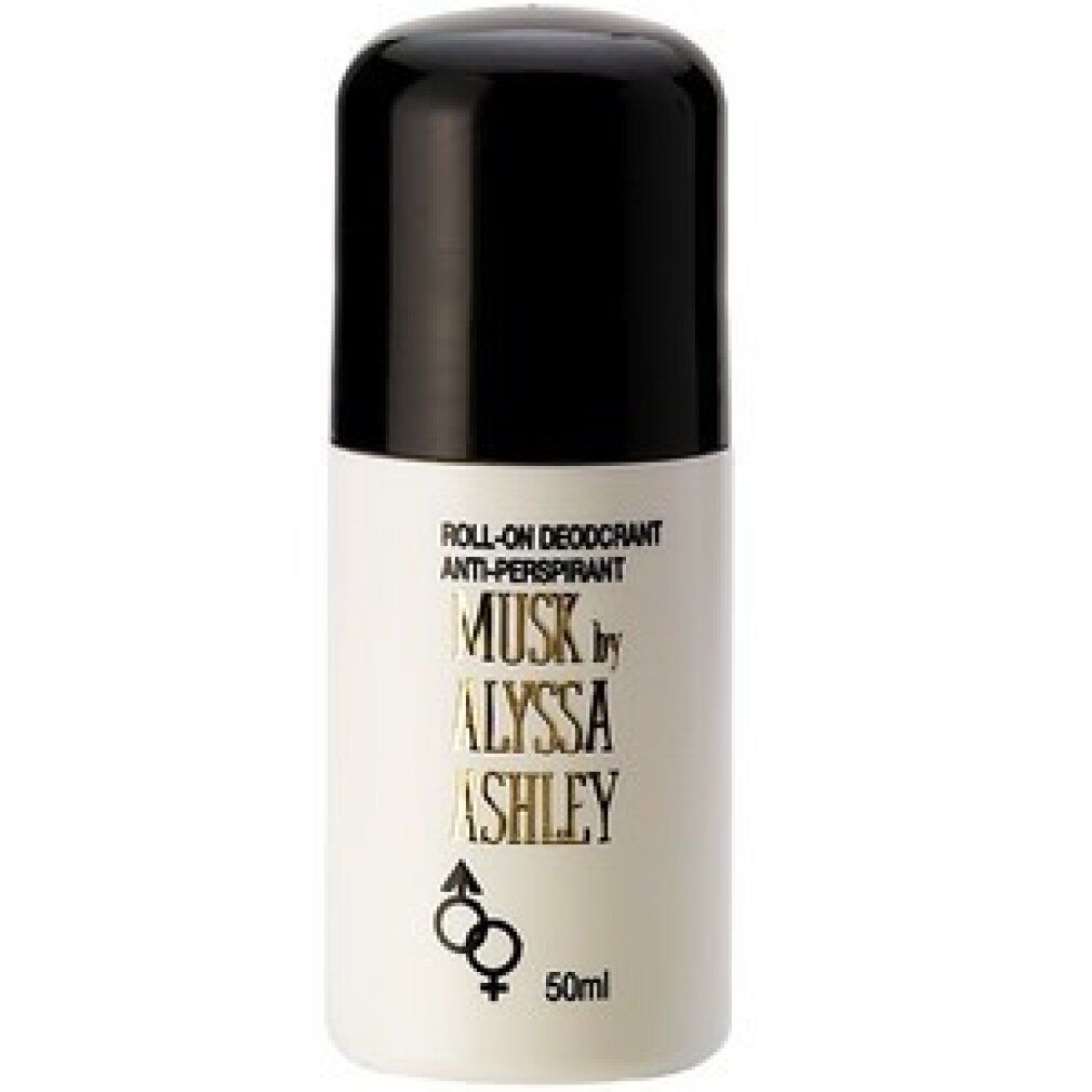 Deodorante Roll-On Anti-Traspirante Musk di Alyssa Ashley, 50ml.