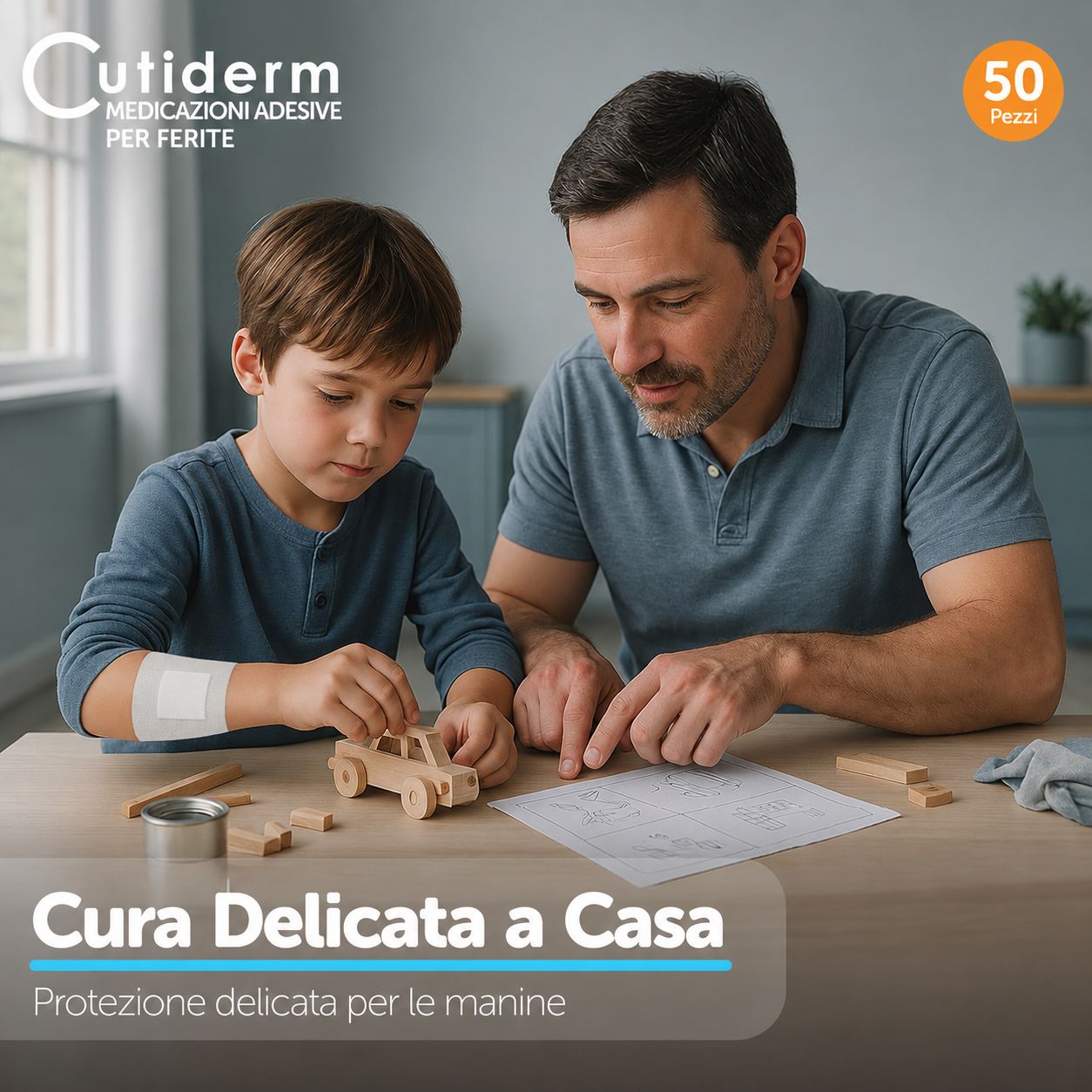 Bendaggio sterile per ferite 10 cm x 10 cm Cutiderm