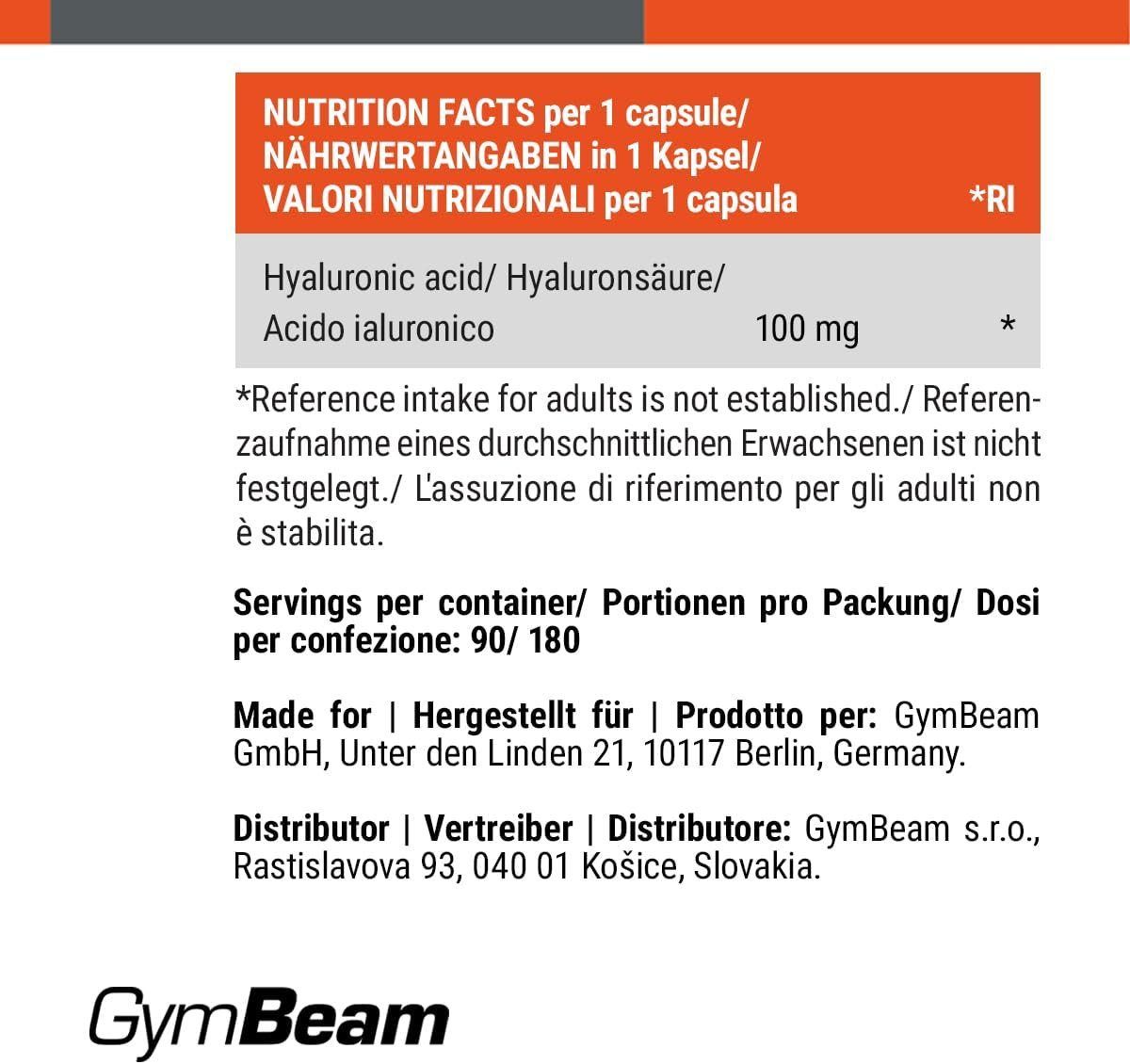 GymBeam Acido Ialuronico Forte 100 mg compresse