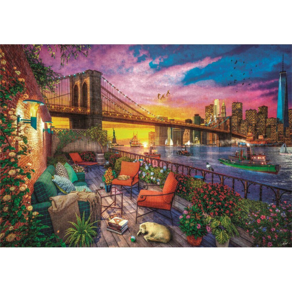 Puzzle Clementoni Manhattan Balcony Sunset, 3000 pezzi.
