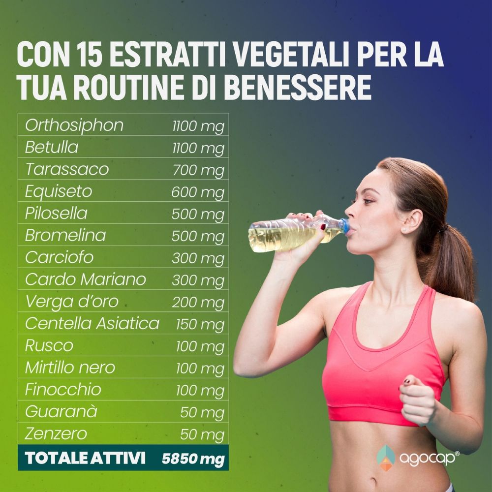 Drena Strong Integratore Liquido Gusto Pesca - Acceleratore metabolismo - Drenante e detox