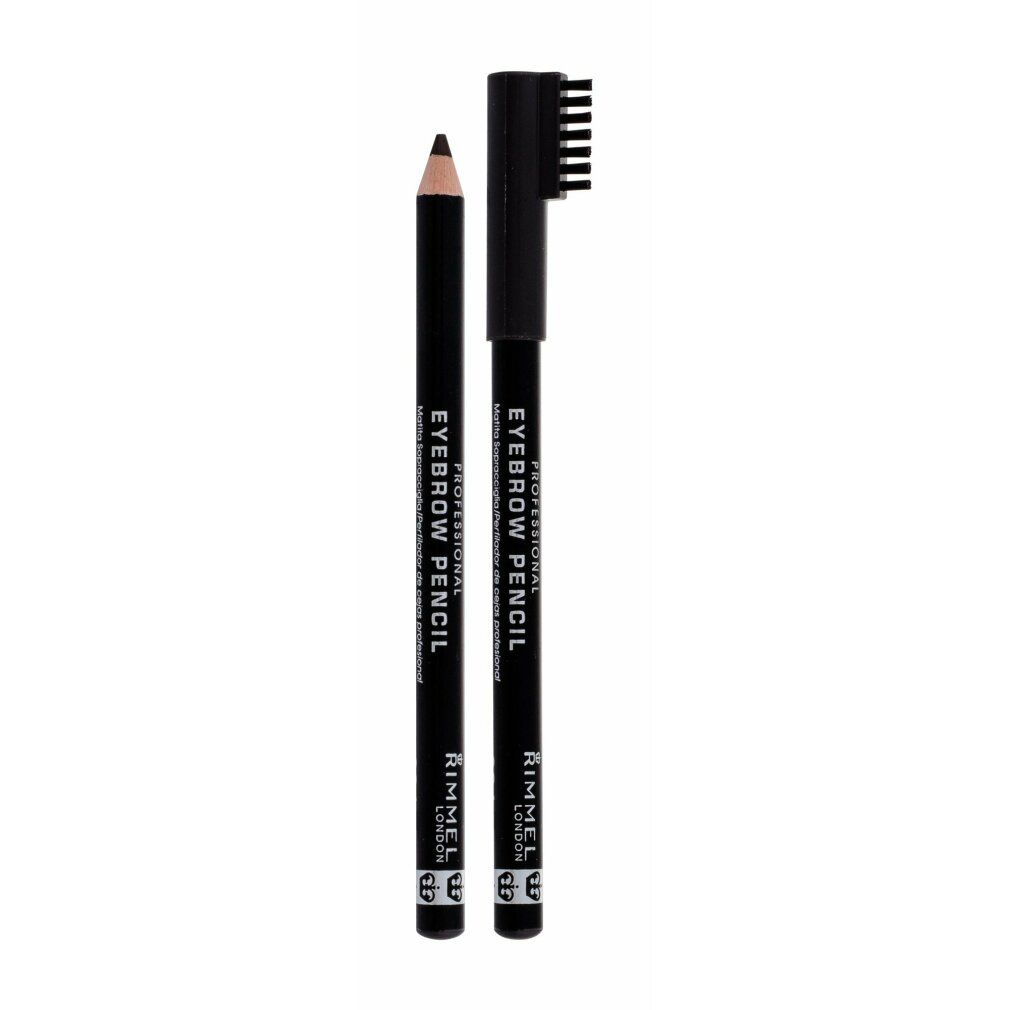 Matita per sopracciglia Rimmel London Professional. Nera, con spazzola. Scritta: Professional Eyebrow Pencil.