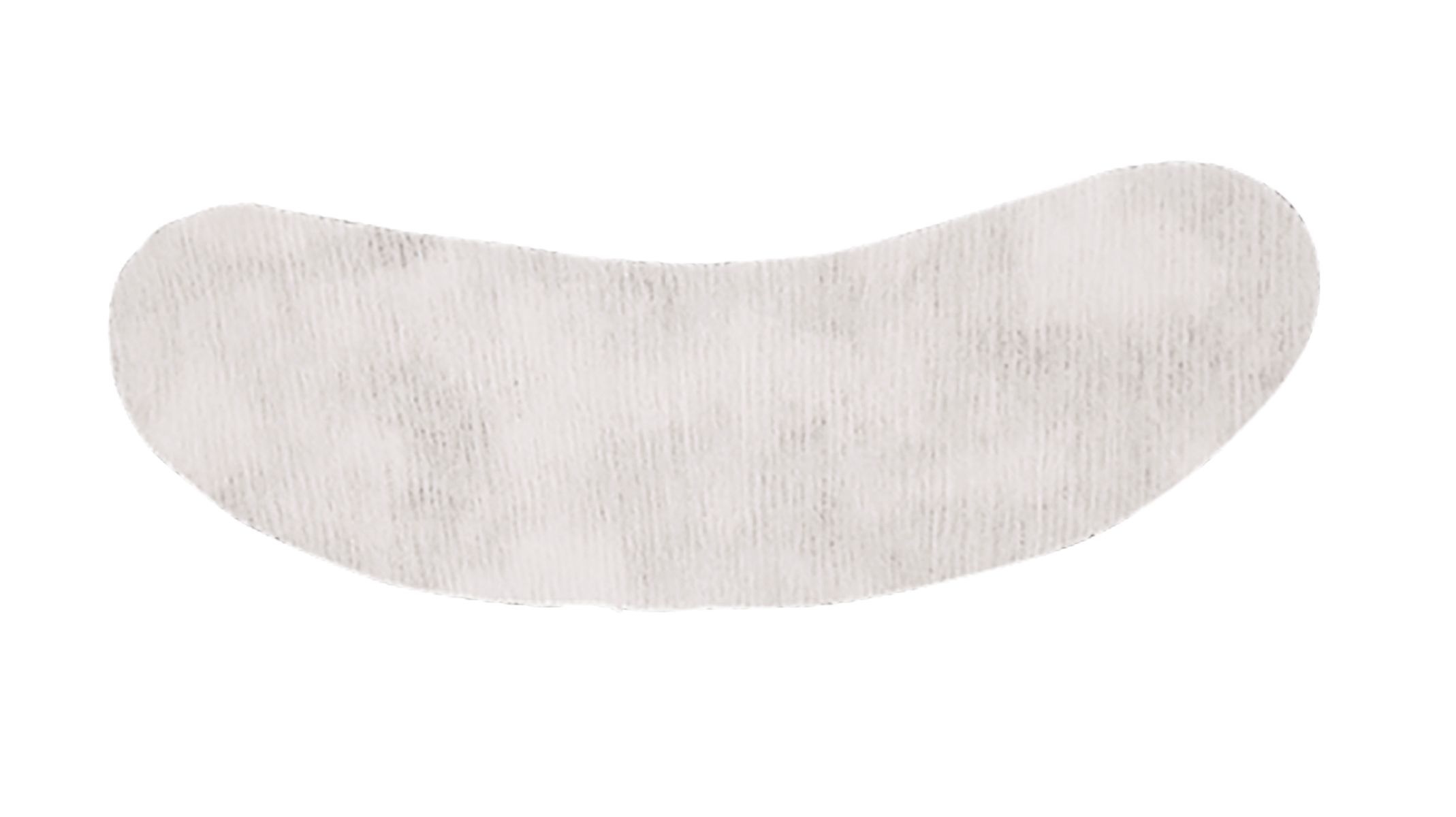 Cerotto bianco allungato per gli occhi. Superficie strutturata.