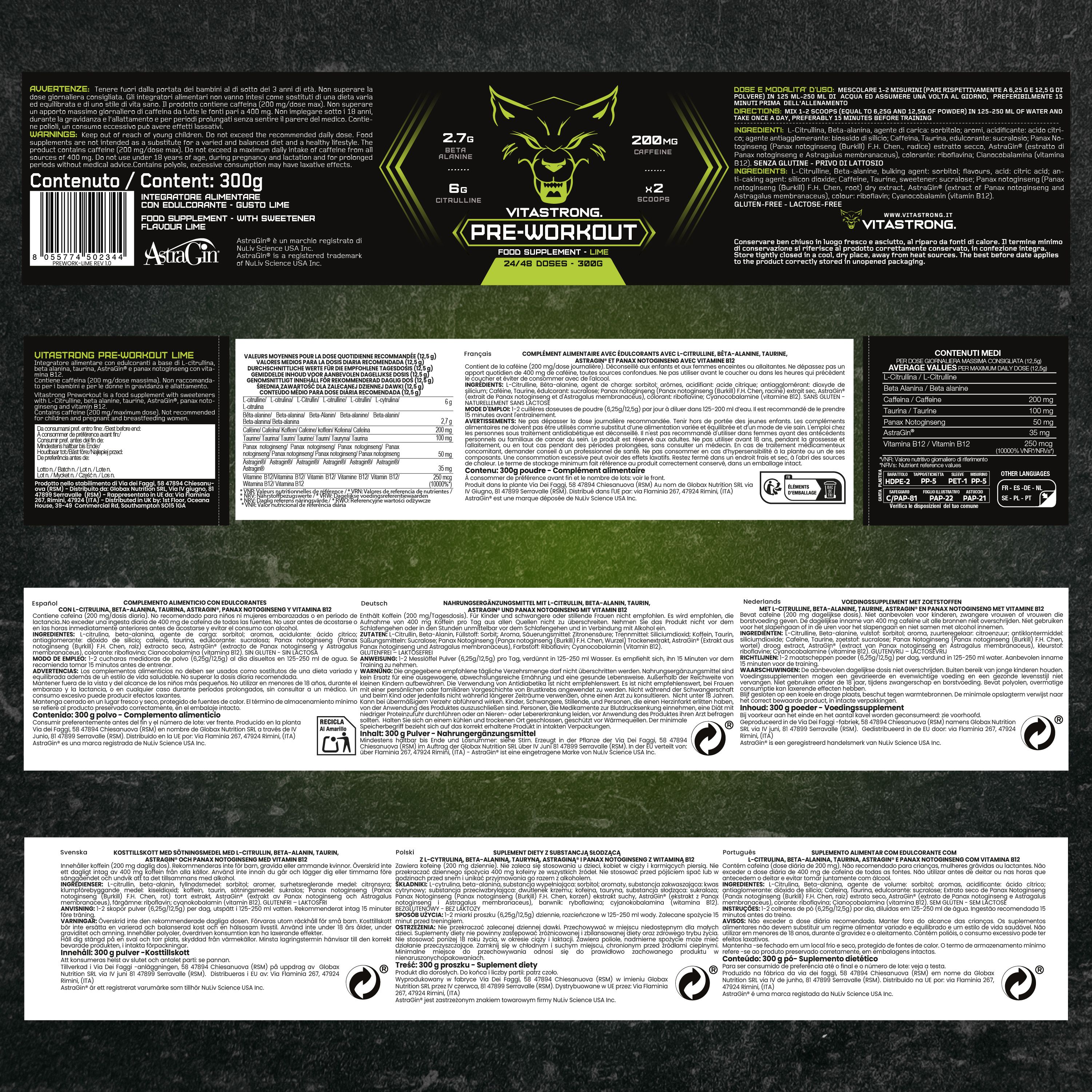 Vitastrong Preworkout - Lime