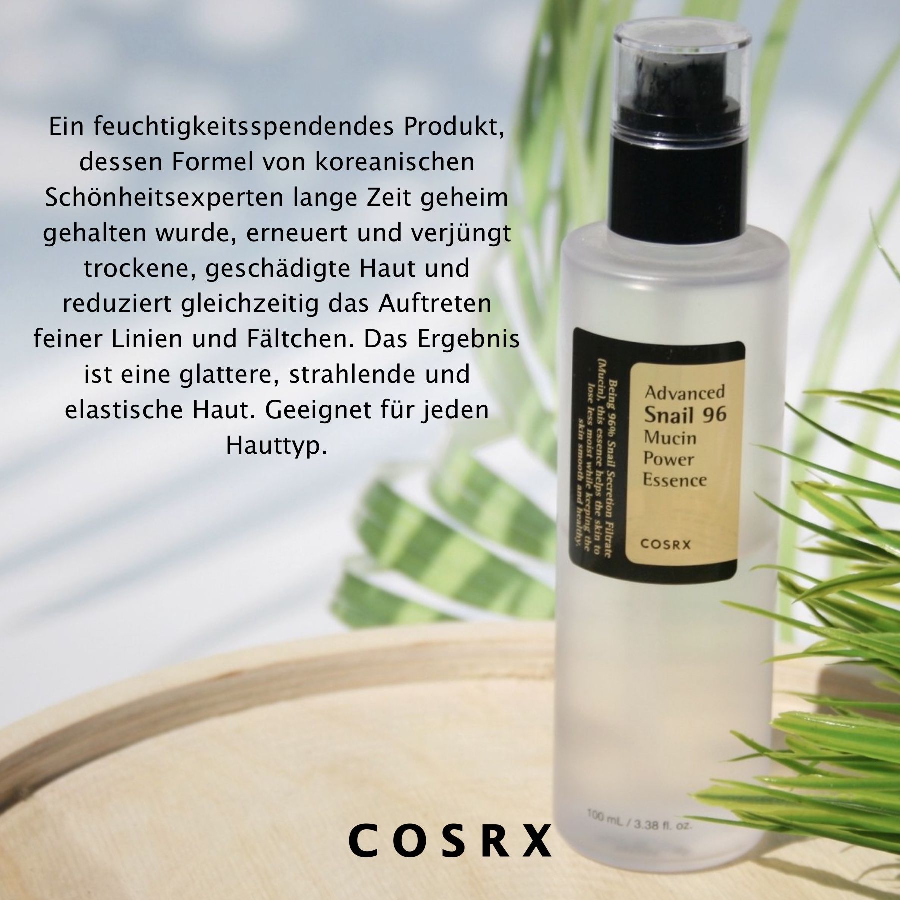 COSRX Advanced Essenza 96  Siero viso anti-età Bava di lumaca Hyaluron di mucina di lumaca
