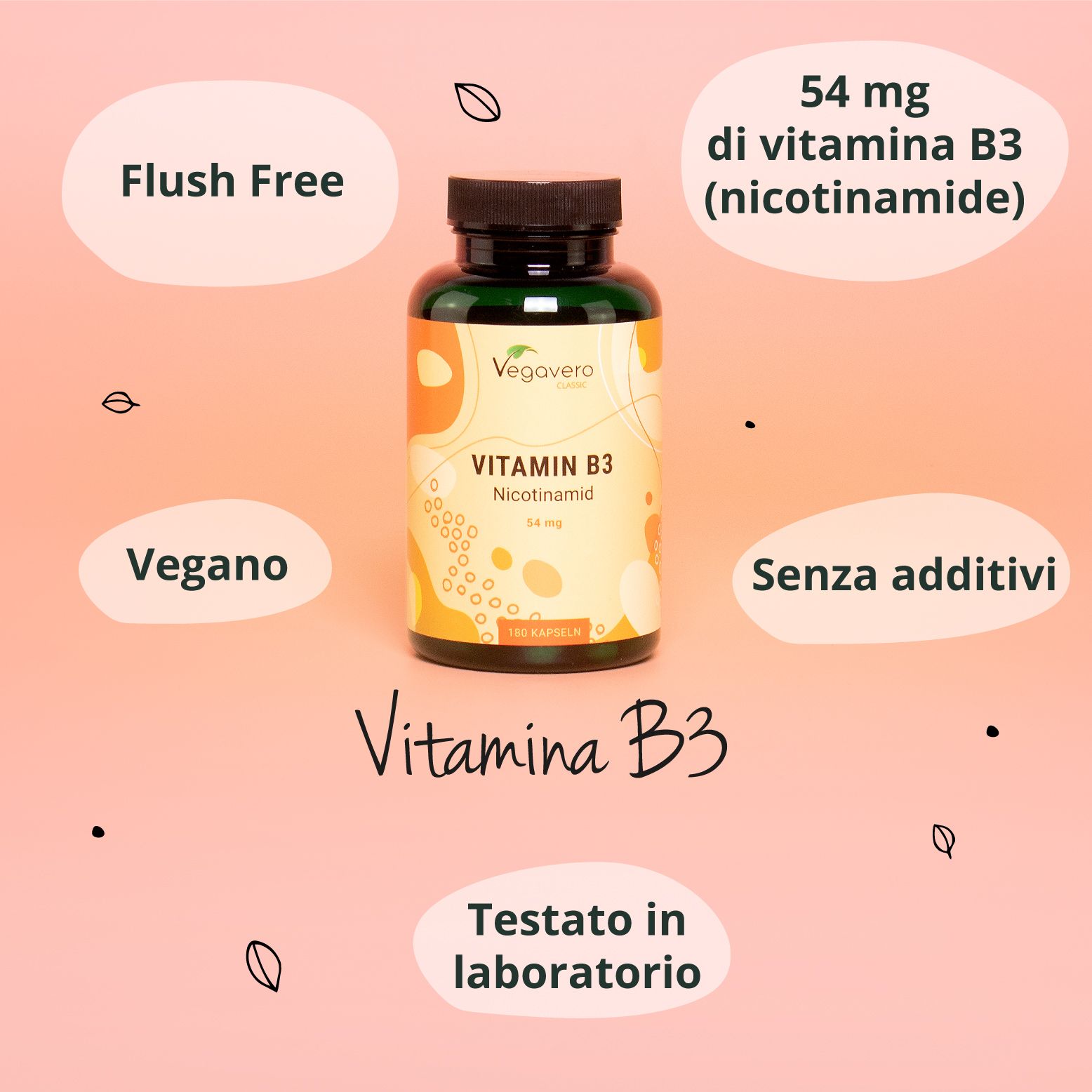 VEGAVERO Vitamina B3 Nicotinamide