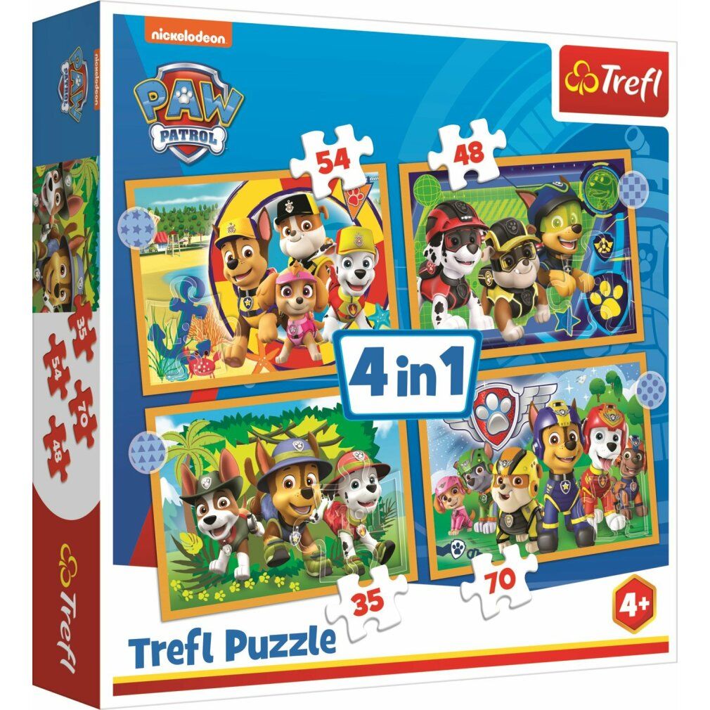 paw 4in1 puzzle 35/48/54/70 pezzi