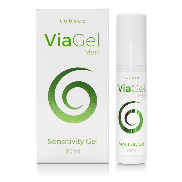 Cobeco ViaGel Men Sensitivity Gel, 30ml, in confezione e flacone.