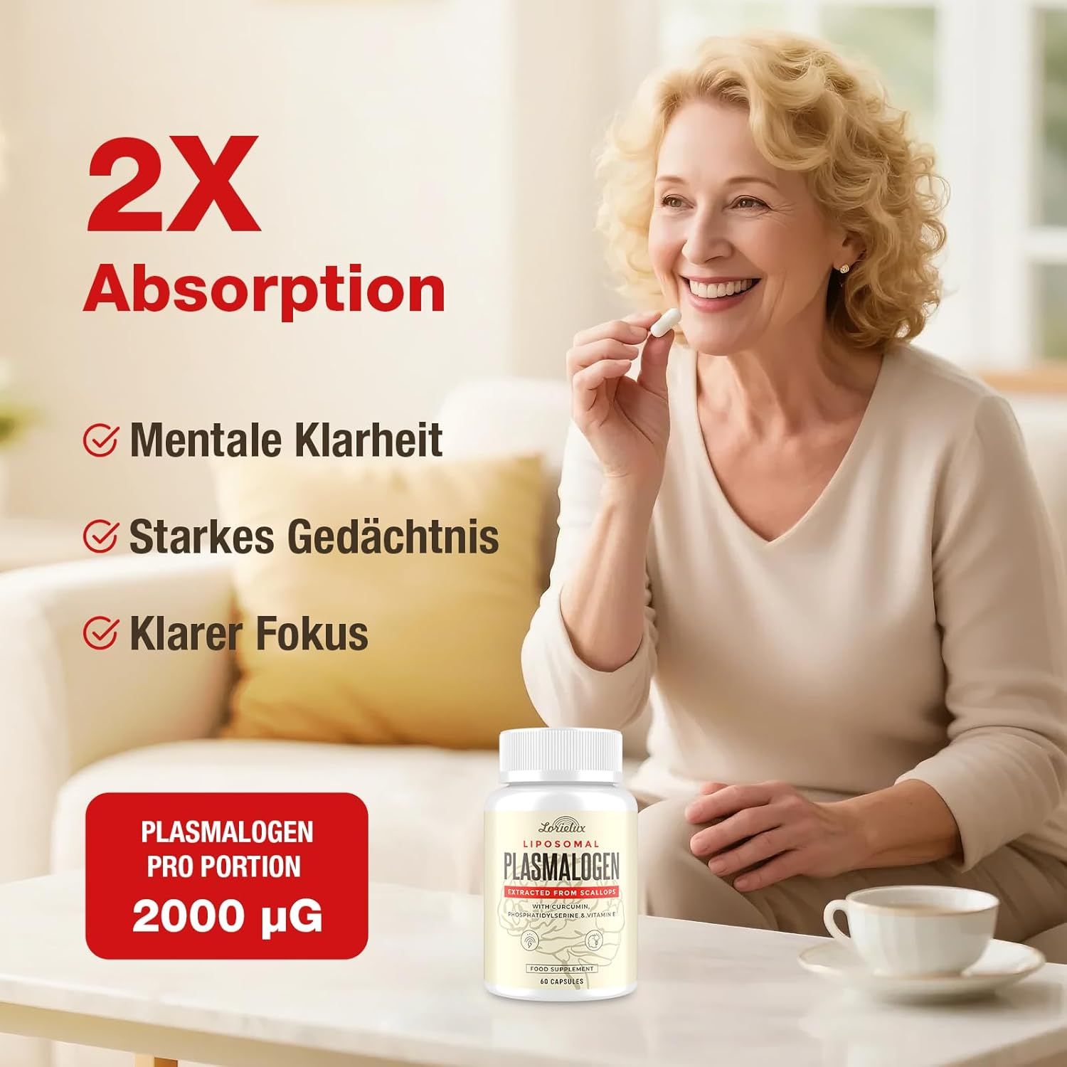 Capsule Nootropiche Liposomiali al Plasmalogeno Lorielux