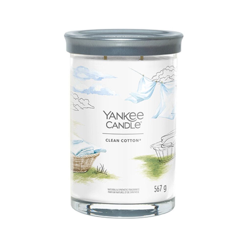 Yankee Candle Signature Tumbler Candela Profumata Clean Cotton, 567 g.