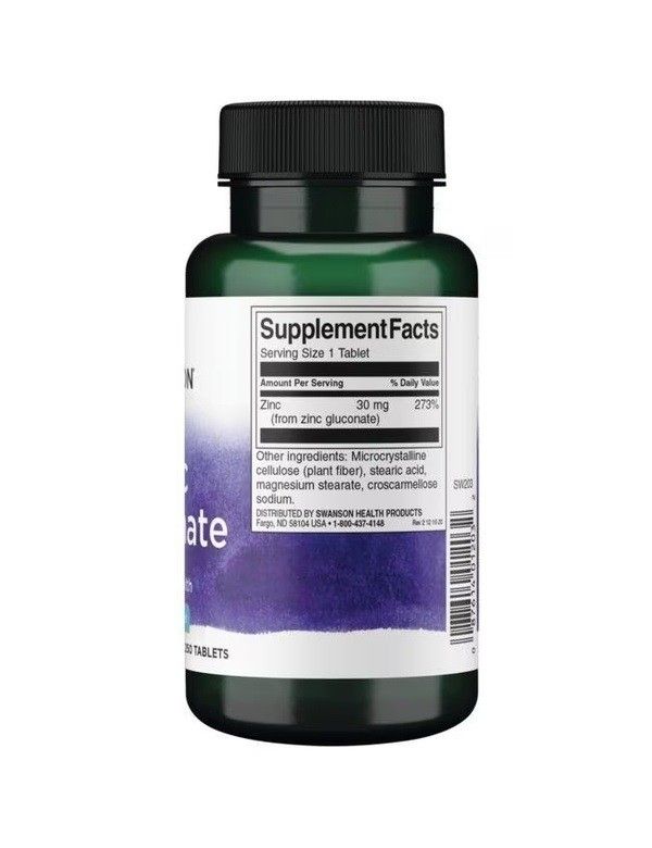 Retro di un flacone verde scuro con etichetta bianca. Contiene informazioni nutrizionali e ingredienti.