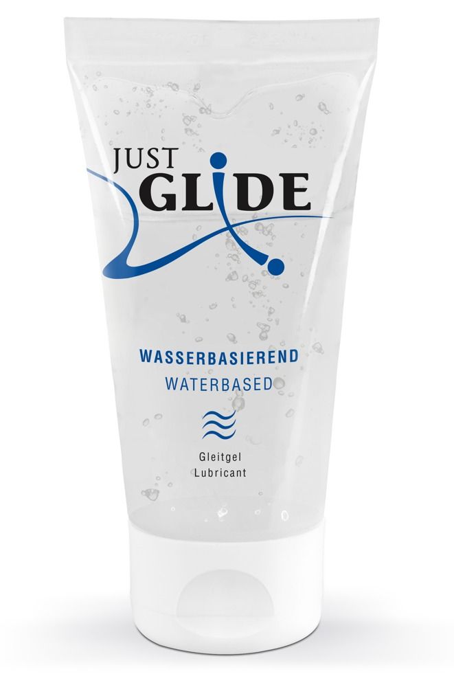Tubo di lubrificante Just Glide a base acquosa con sigillo 'Molto Buono'