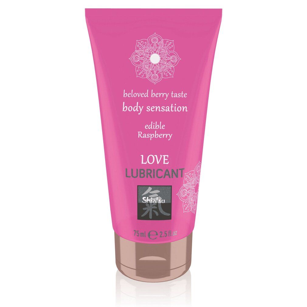 Tubo rosa di lubrificante al gusto di bacche, 75ml.