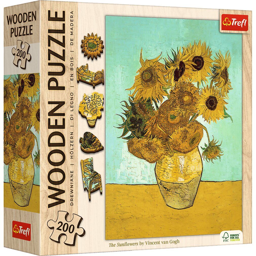 Puzzle in legno trefl Arte: Vincent van Gogh - Girasole 200 pezzi
